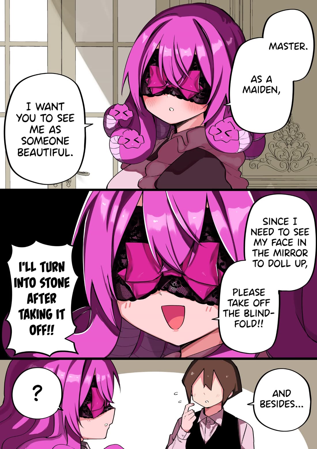 I Bought a Medusa Slave Chapter 41.5 page 1 - Chapter 41.5: A Medusa Maid and her master who can't turn into stone.