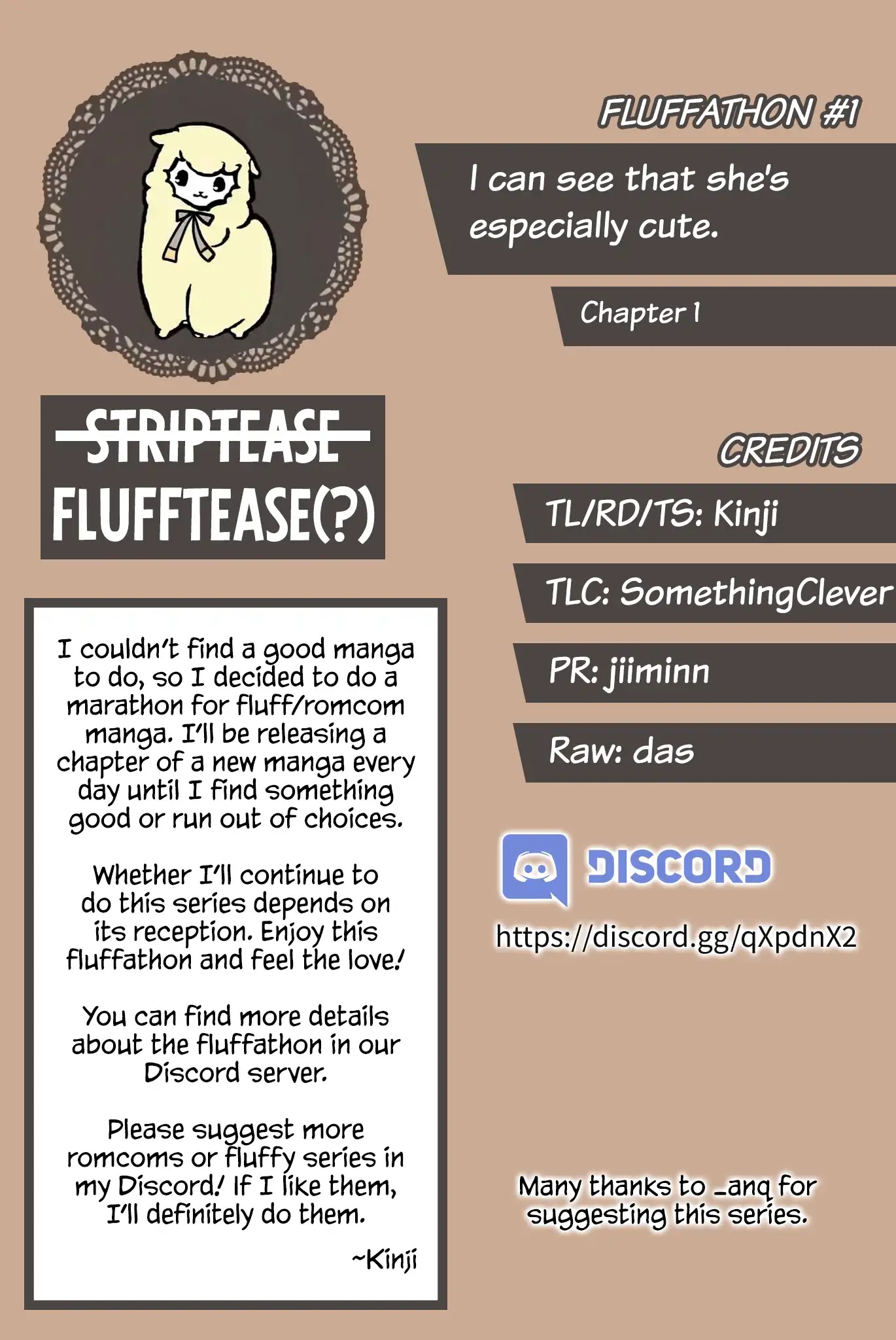 I Can See That She's Especially Cute. Chapter 1 page 2 - Chapter 1: A Little Cuteness