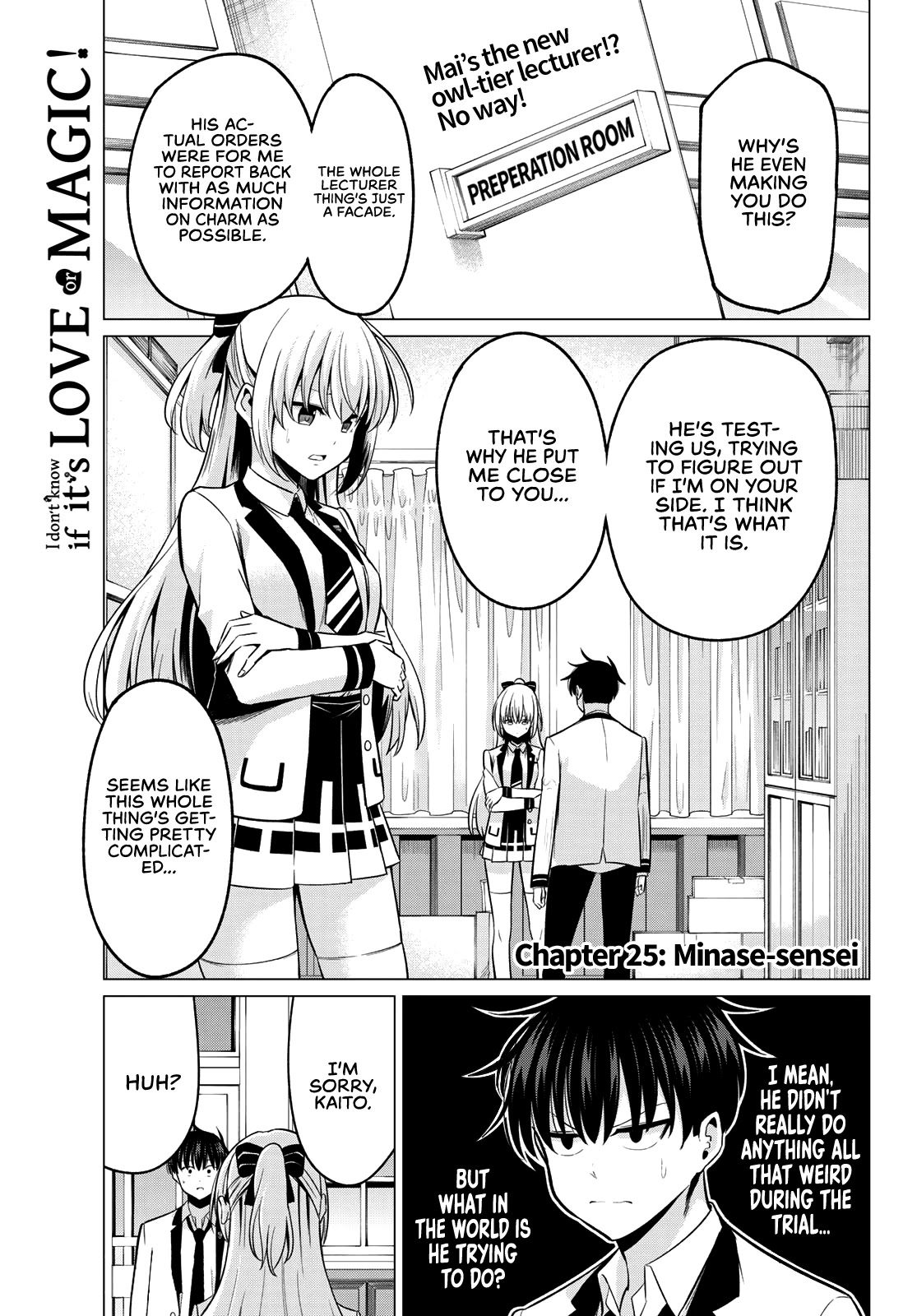 I Don't Know if It's LOVE or MAGIC! Chapter 25 page 2 - Chapter 25: Minase-sensei