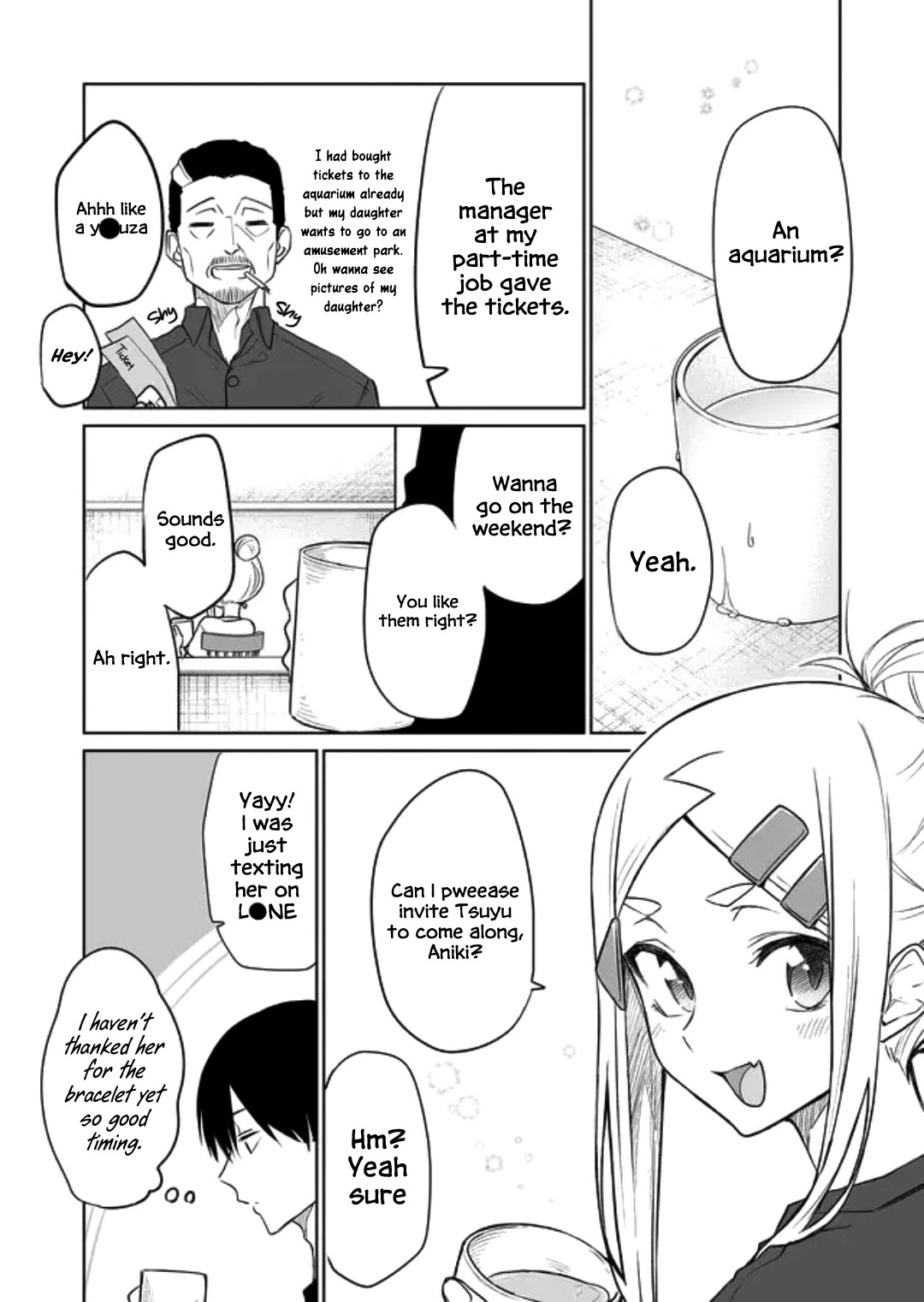 I Don't Know What My Little Sister's Friend Is Thinking! (Serialization) Chapter 7 page 4 - Chapter 7: Aquarium