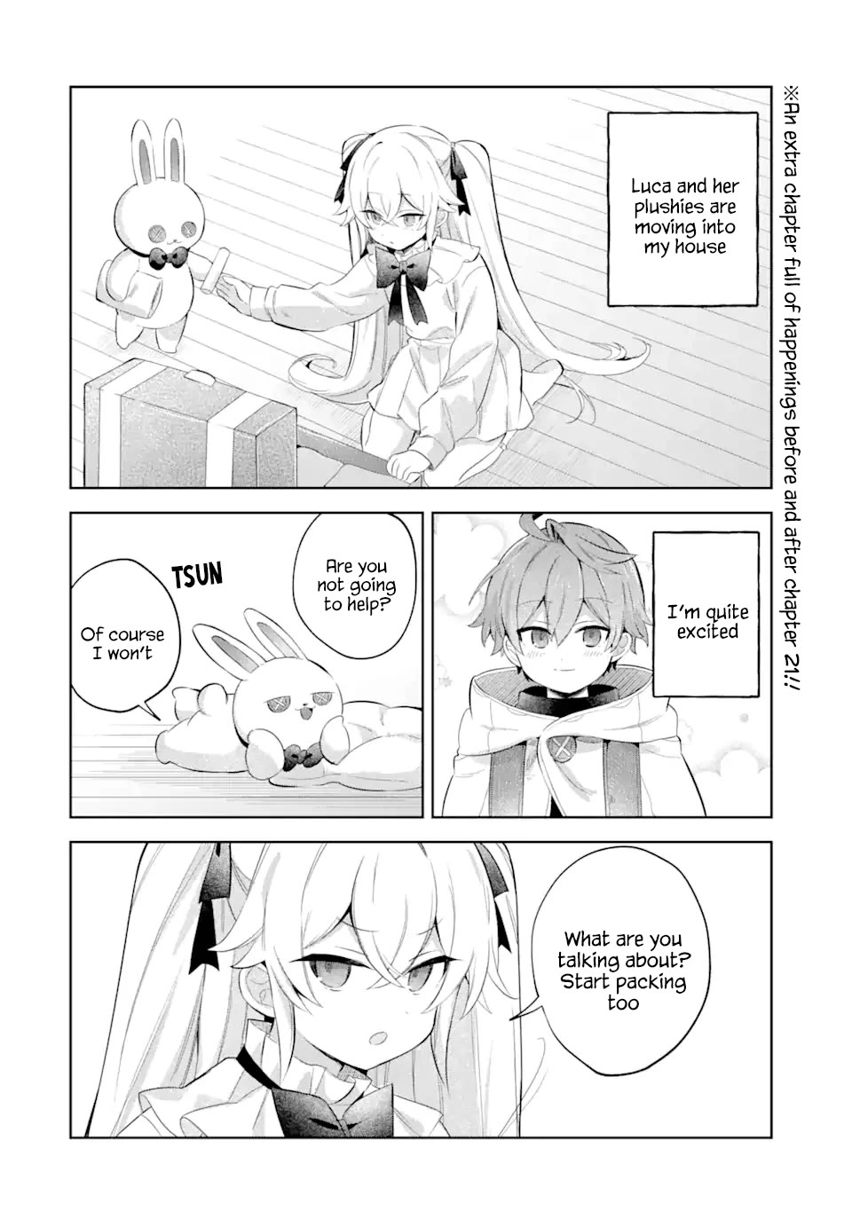 "I… Don't Want to Work Anymore" I Quit Being an Adventurer. Even if You Treat Me Better Now, I Won't Do It. I Will NEVER Work Again. Chapter 21.5 page 2 - Chapter 21.5: Capriccios about moving