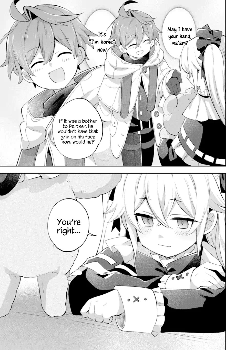 "I… Don't Want to Work Anymore" I Quit Being an Adventurer. Even if You Treat Me Better Now, I Won't Do It. I Will NEVER Work Again. Chapter 21 page 26 - Chapter 21: A meeting in the new house and Luca's courage