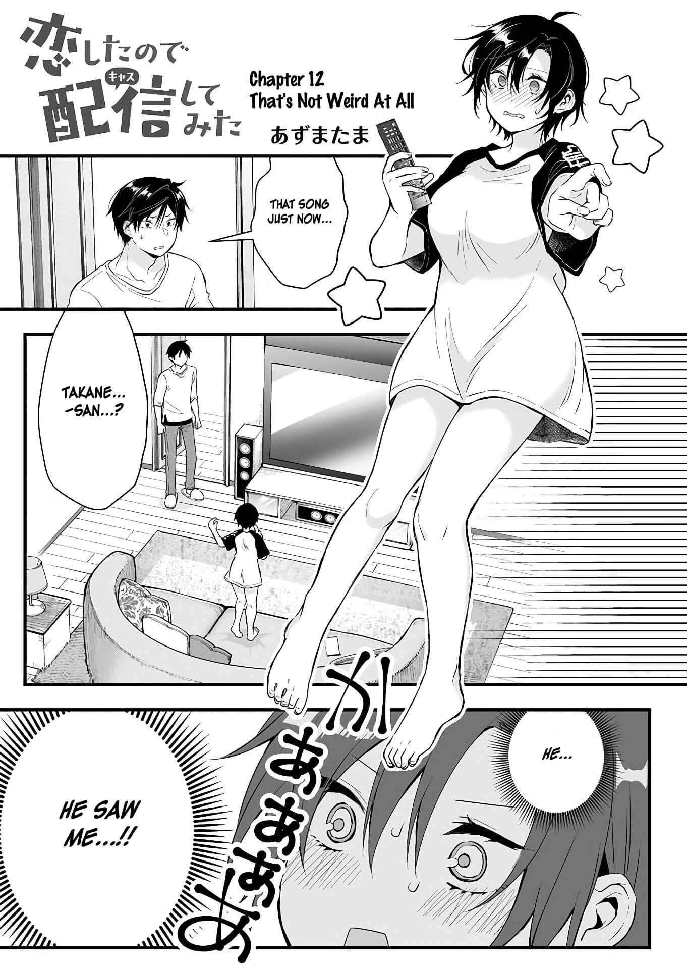 I Fell in Love, so I Tried Livestreaming Chapter 12 page 1 - Chapter 12: That's Not Weird At All