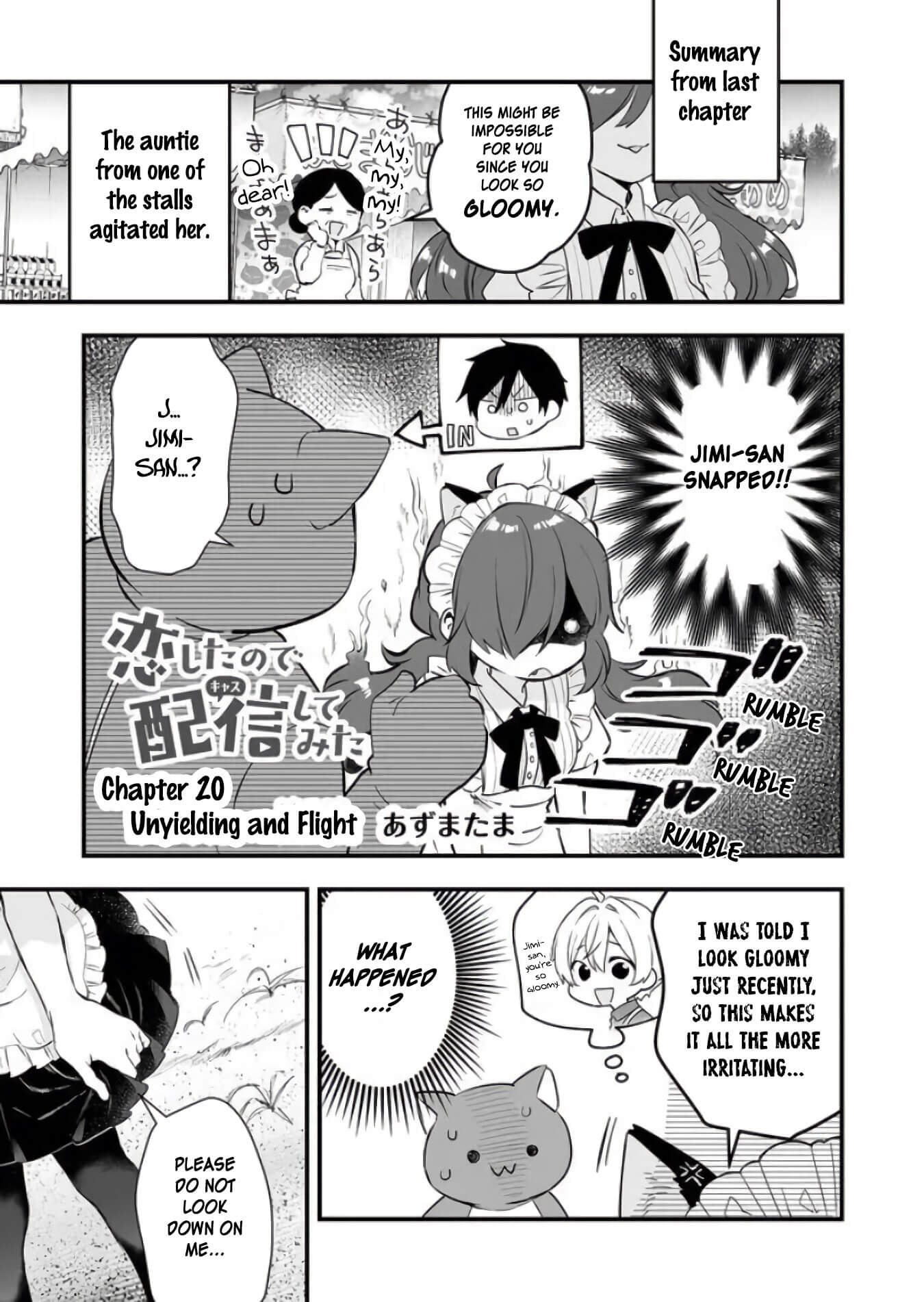 I Fell in Love, so I Tried Livestreaming Chapter 20 page 1 - Chapter 20: Unyielding and Flight