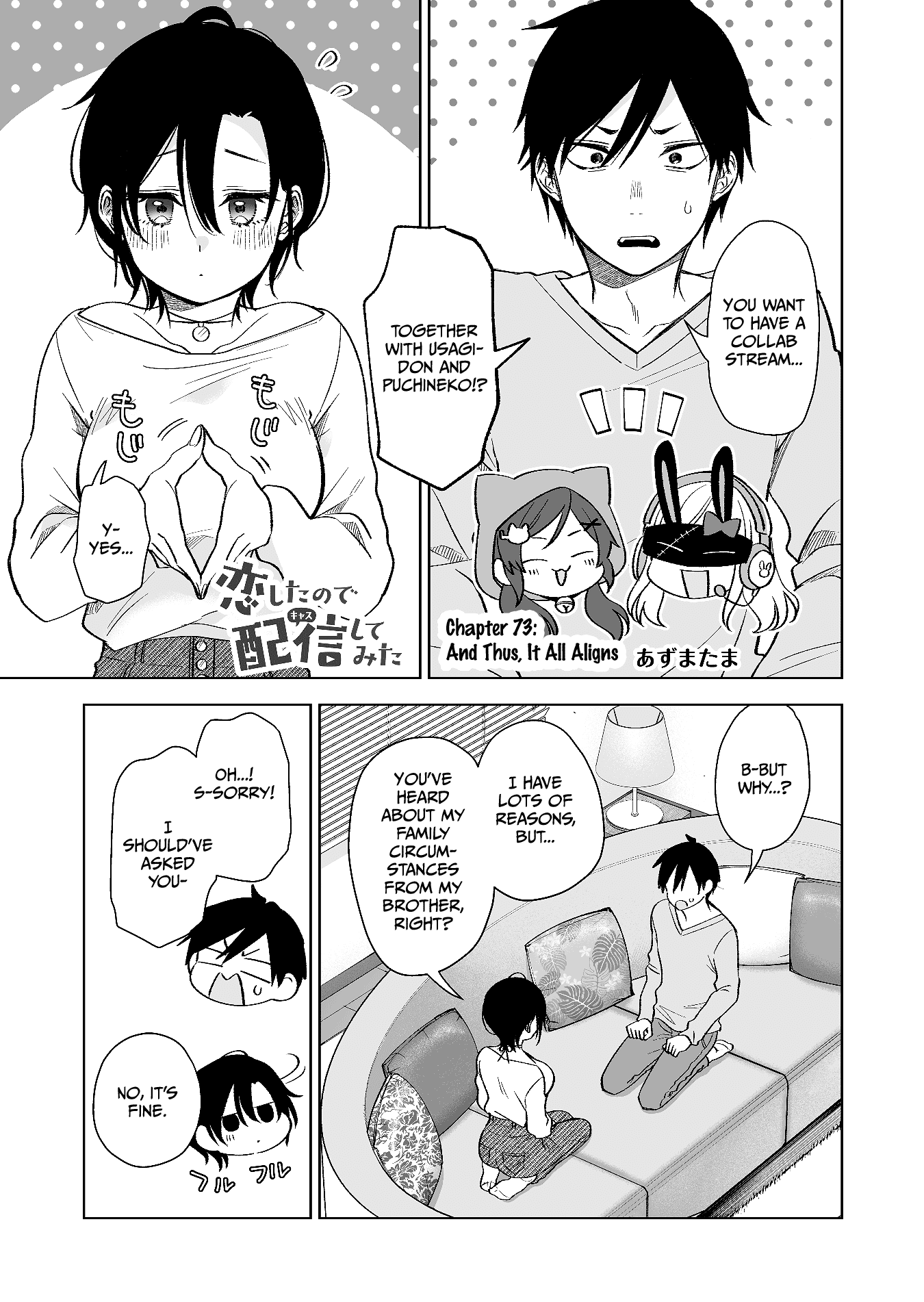 I Fell in Love, so I Tried Livestreaming Chapter 73 page 1 - Chapter 73: And Thus, It All Aligns