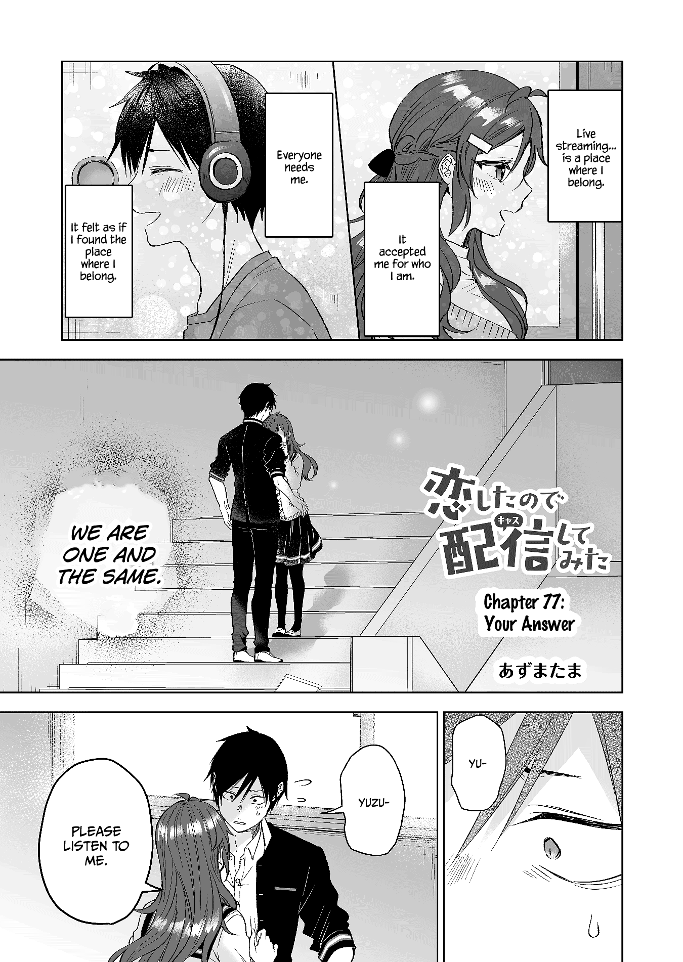 I Fell in Love, so I Tried Livestreaming Chapter 77 page 1 - Chapter 77: Your Answer