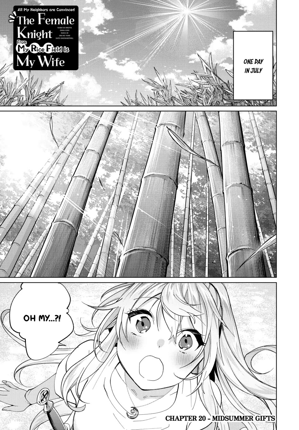I Found a Female Knight in a Rice Field, in the Countryside They Think She’s My Wife Chapter 20 page 1 - Chapter 20
