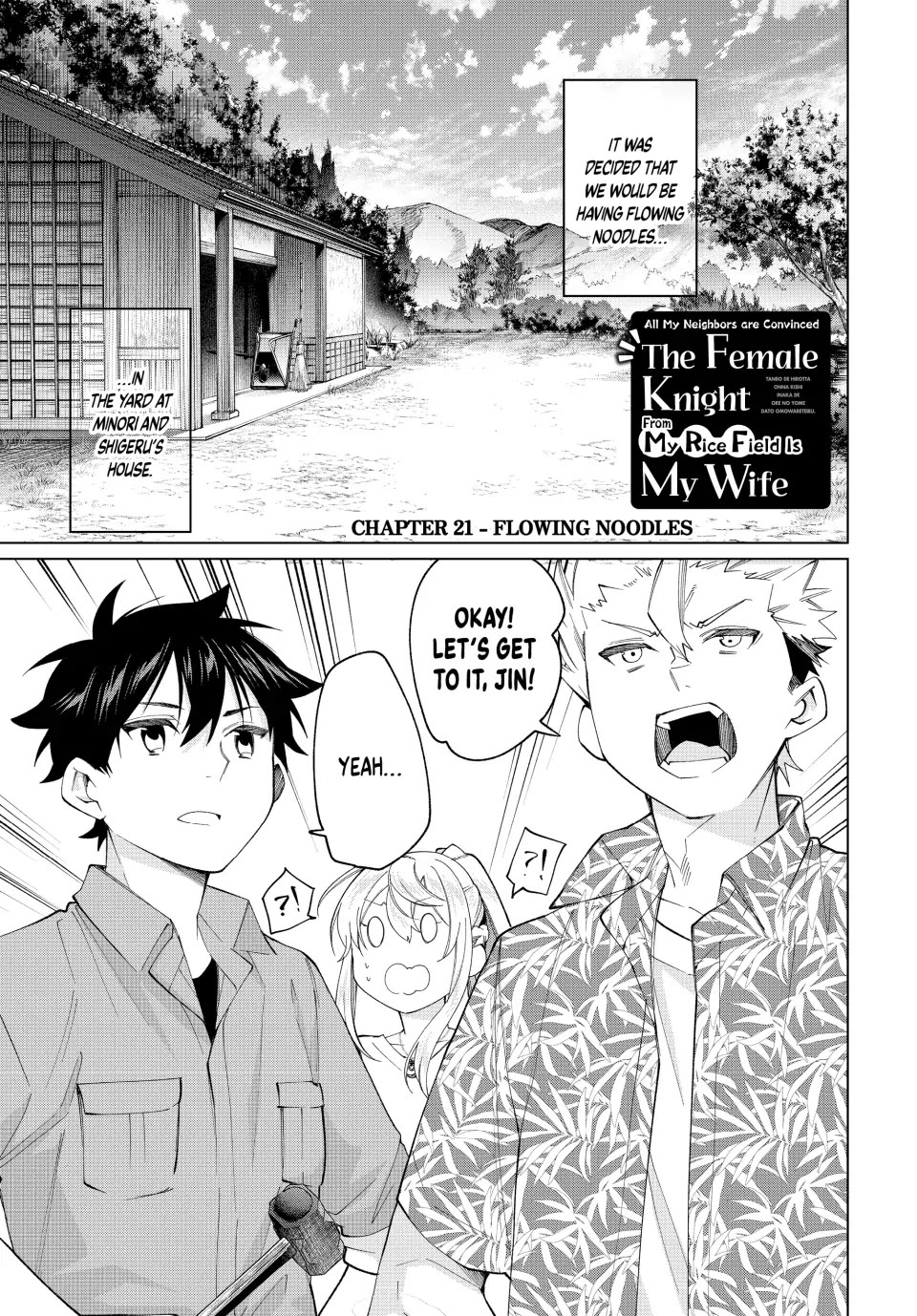 I Found a Female Knight in a Rice Field, in the Countryside They Think She’s My Wife Chapter 21 page 1 - Chapter 21