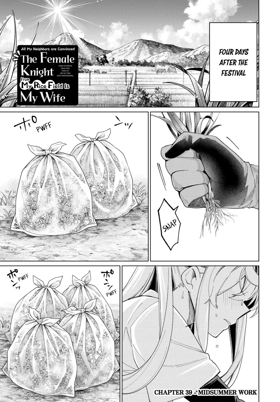 I Found a Female Knight in a Rice Field, in the Countryside They Think She’s My Wife Chapter 39 page 1 - Chapter 39