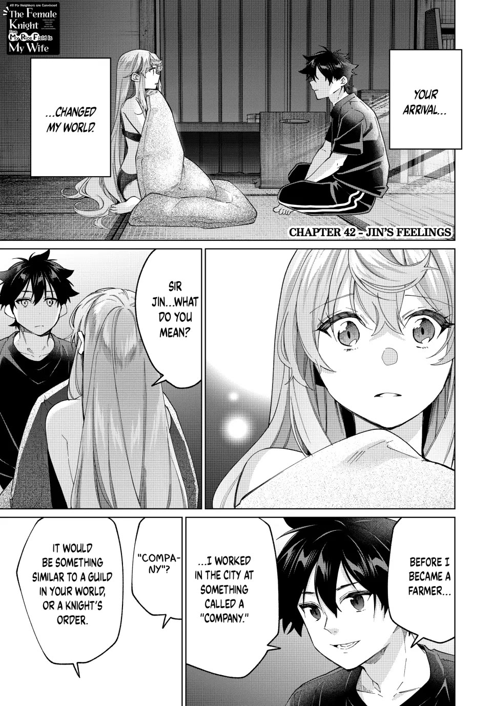 I Found a Female Knight in a Rice Field, in the Countryside They Think She’s My Wife Chapter 42 page 1 - Chapter 42