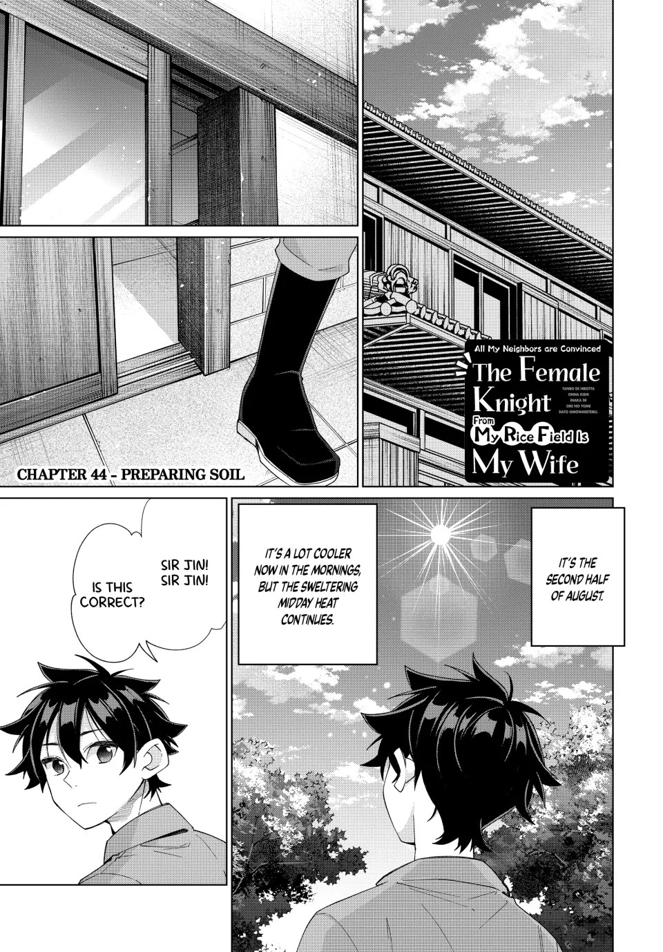 I Found a Female Knight in a Rice Field, in the Countryside They Think She’s My Wife Chapter 44 page 1 - Chapter 44