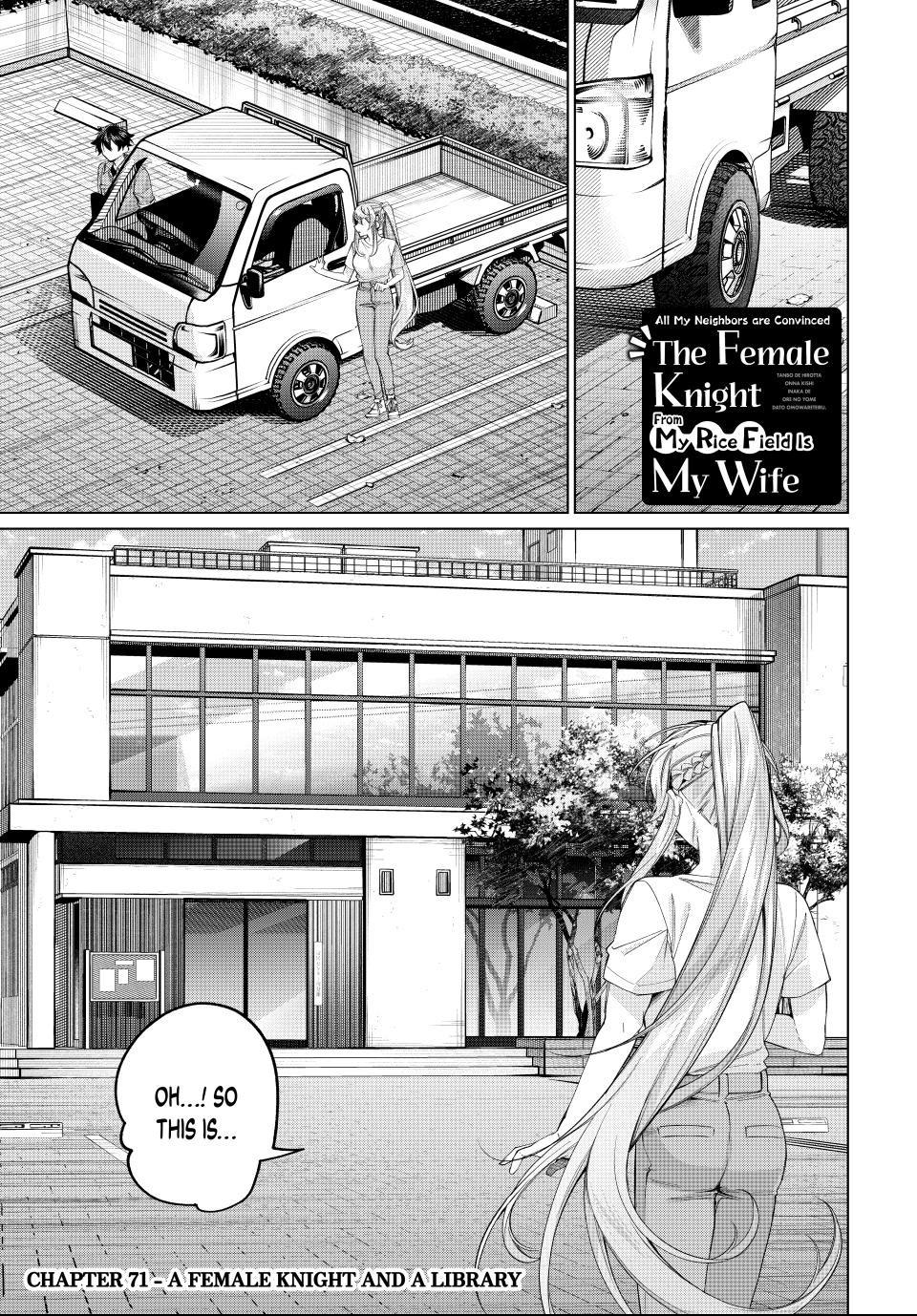 I Found a Female Knight in a Rice Field, in the Countryside They Think She’s My Wife Chapter 71 page 1 - Chapter 71