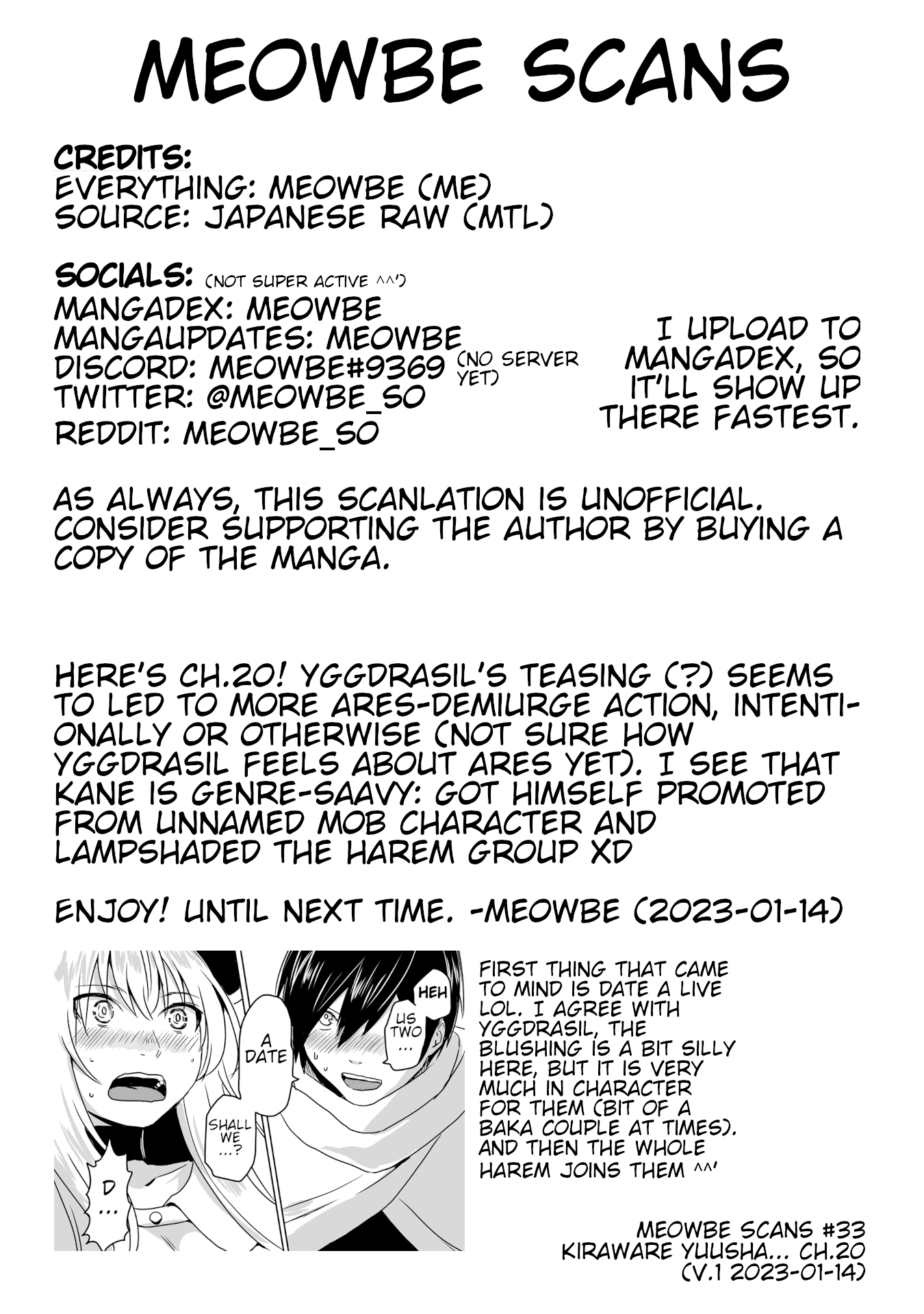 I Played the Role of a Hated Hero, but for Some Reason I'm Loved by the Last Boss and Living With Her! Chapter 20 page 32 - Chapter 20: Dee-chan's Jealousy