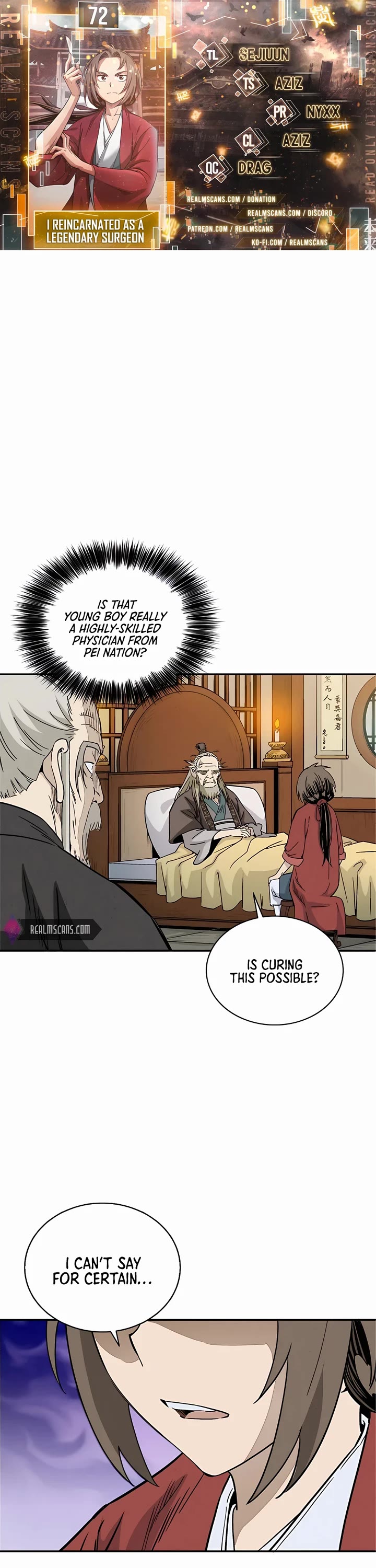 I Reincarnated as a Legendary Surgeon Chapter 72 page 1 - Chapter 72