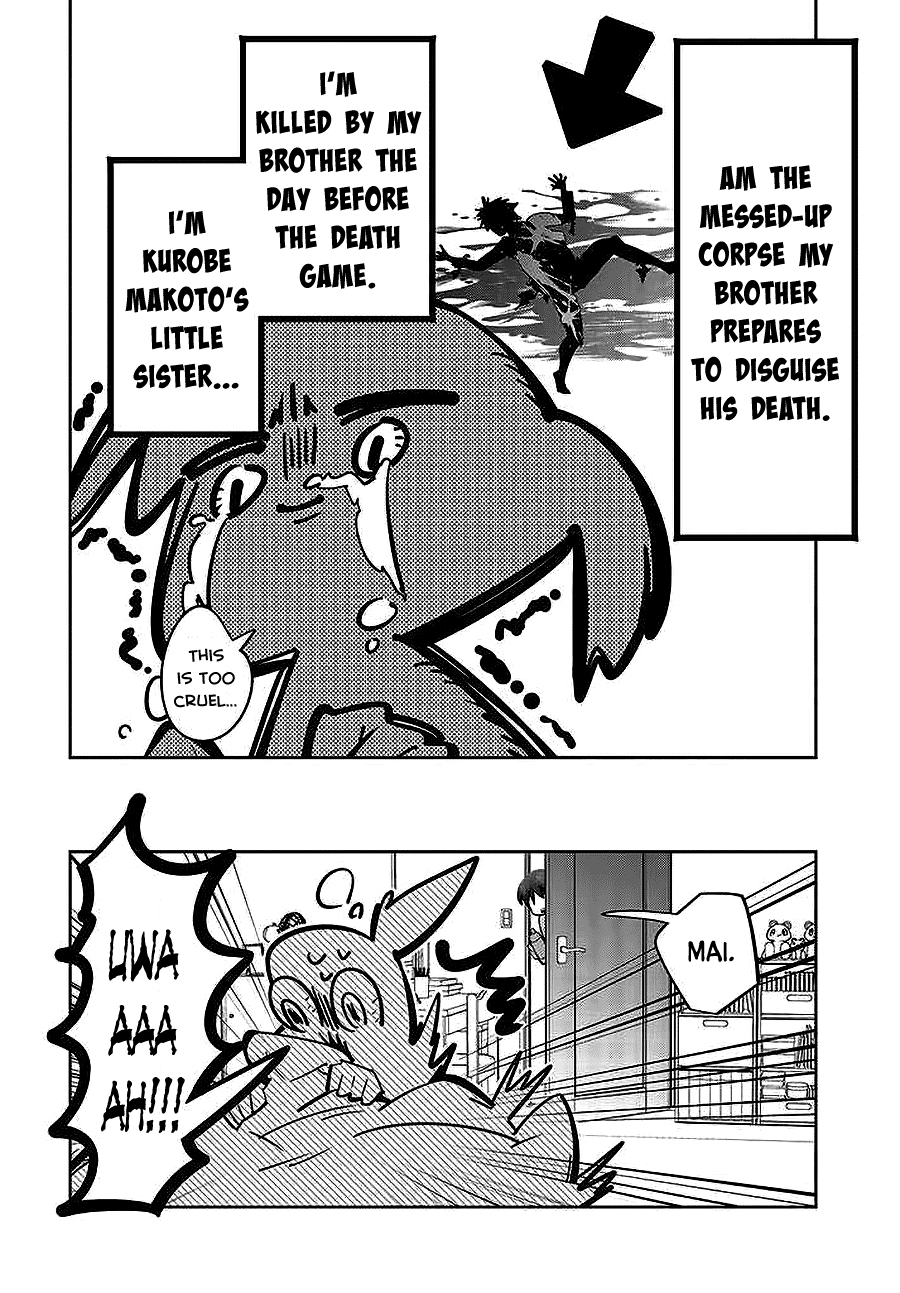 I Reincarnated as the Little Sister of a Death Game Manga's Murder Mastermind and Failed Chapter 1 page 28 - Chapter 1
