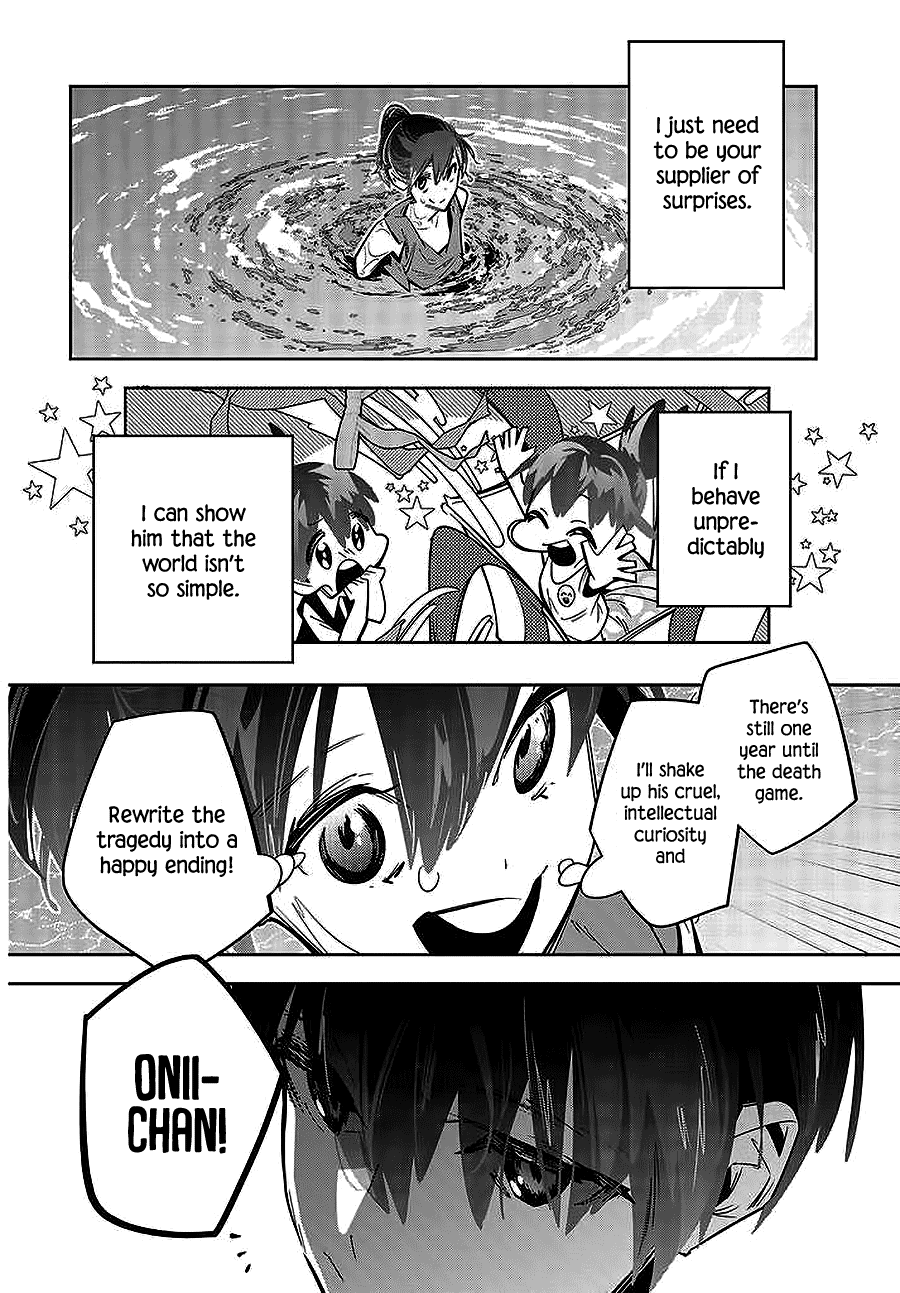 I Reincarnated as the Little Sister of a Death Game Manga's Murder Mastermind and Failed Chapter 1 page 46 - Chapter 1
