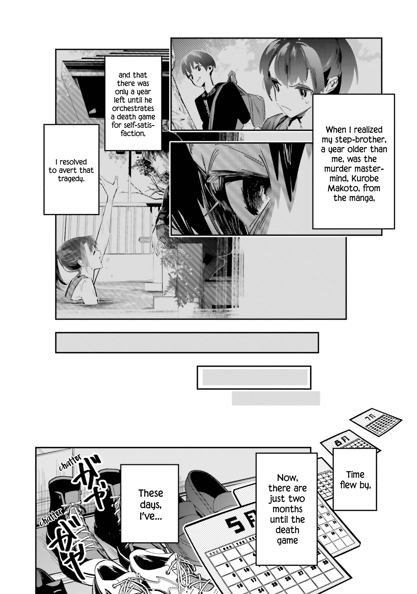 I Reincarnated as the Little Sister of a Death Game Manga's Murder Mastermind and Failed Chapter 10 page 5 - Chapter 10