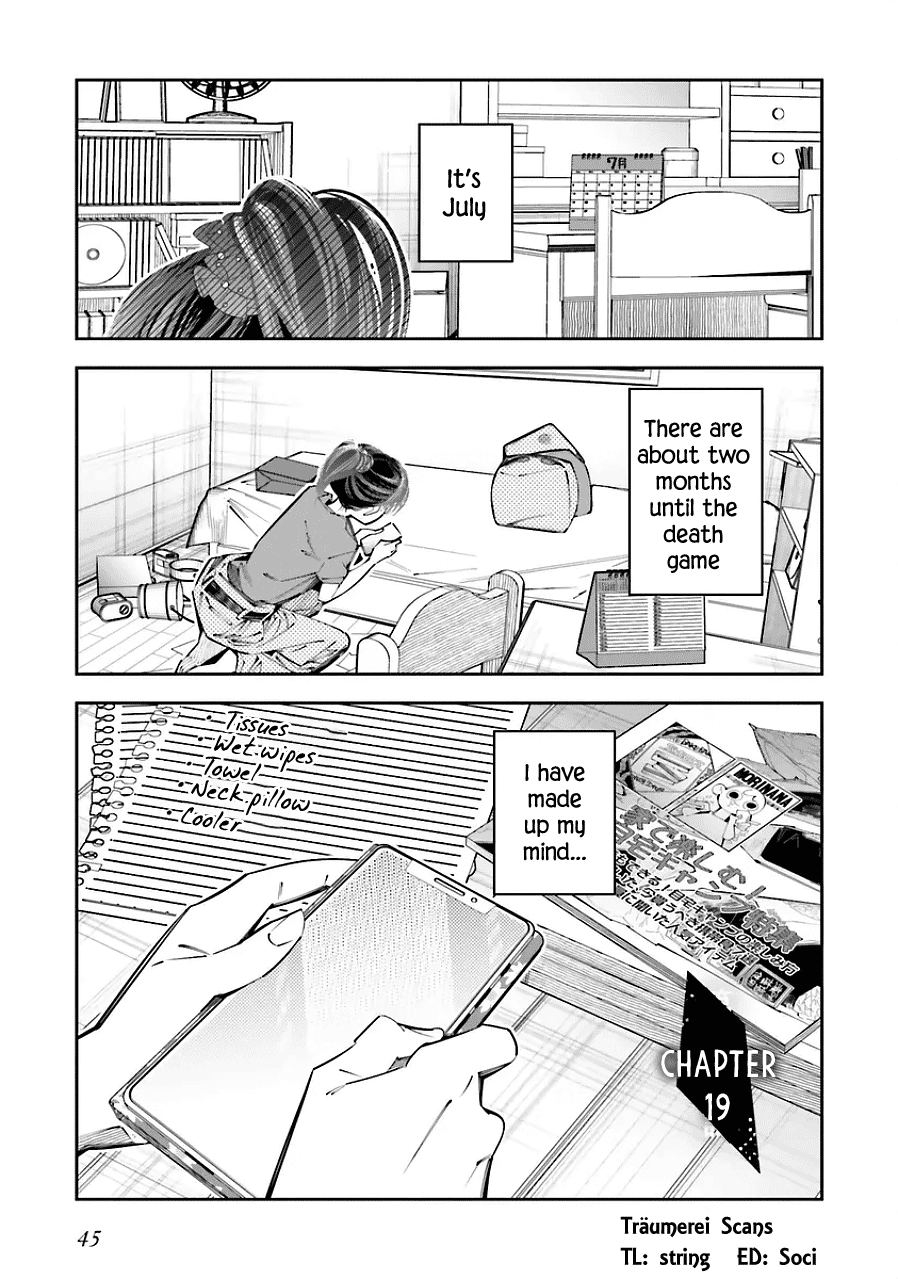 I Reincarnated as the Little Sister of a Death Game Manga's Murder Mastermind and Failed Chapter 19 page 1 - Chapter 19