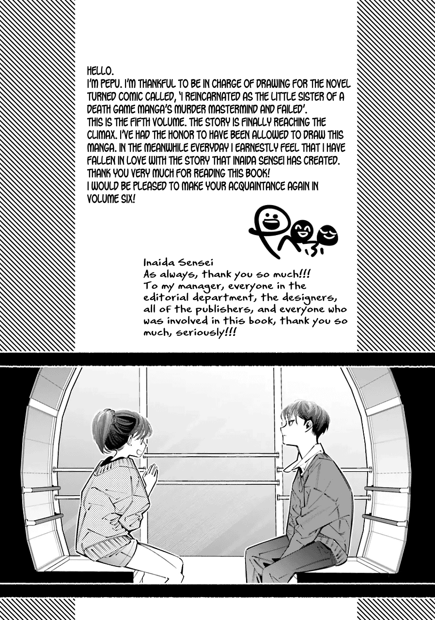 I Reincarnated as the Little Sister of a Death Game Manga's Murder Mastermind and Failed Chapter 21 page 43 - Chapter 21