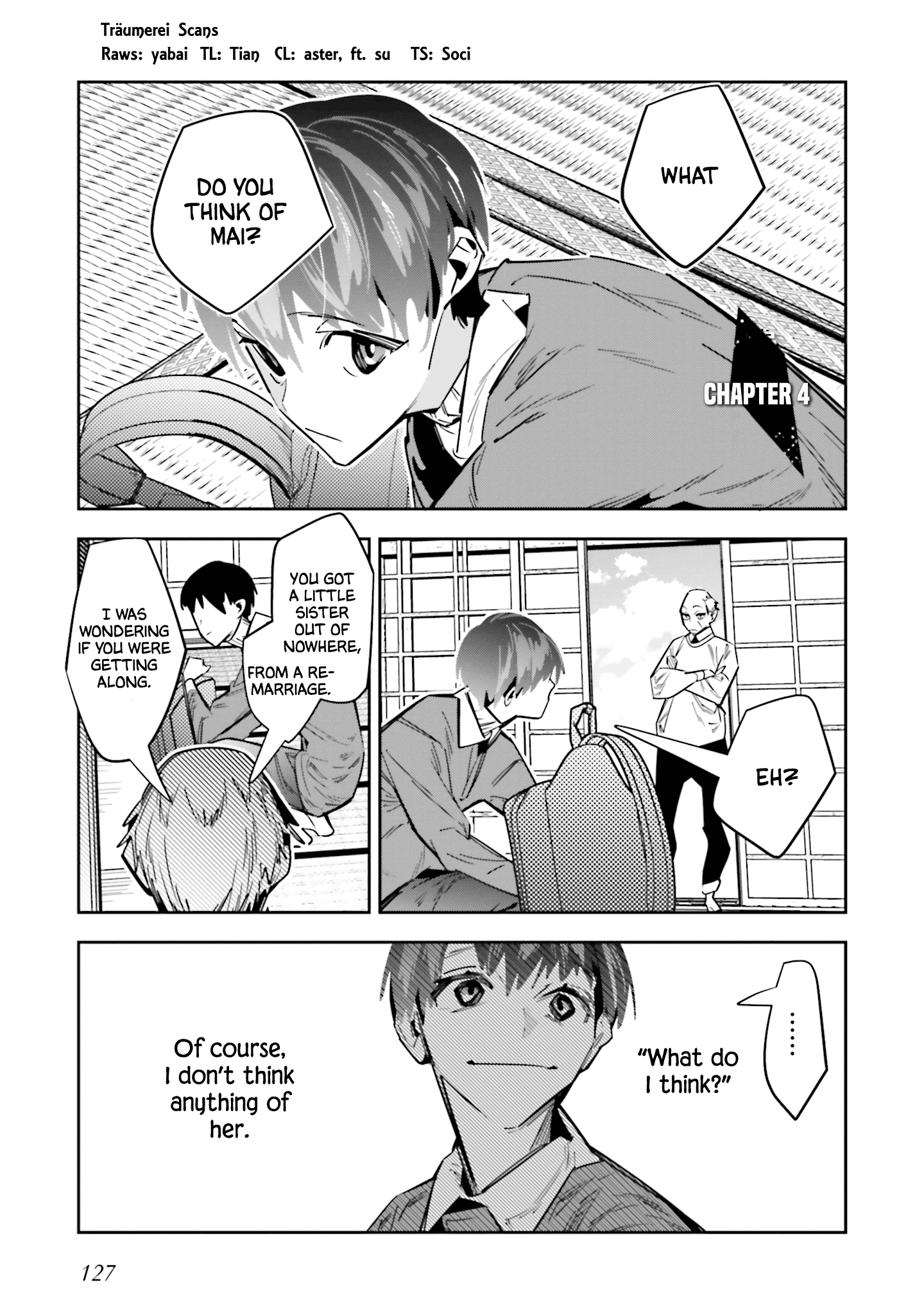 I Reincarnated as the Little Sister of a Death Game Manga's Murder Mastermind and Failed Chapter 4 page 1 - Chapter 4