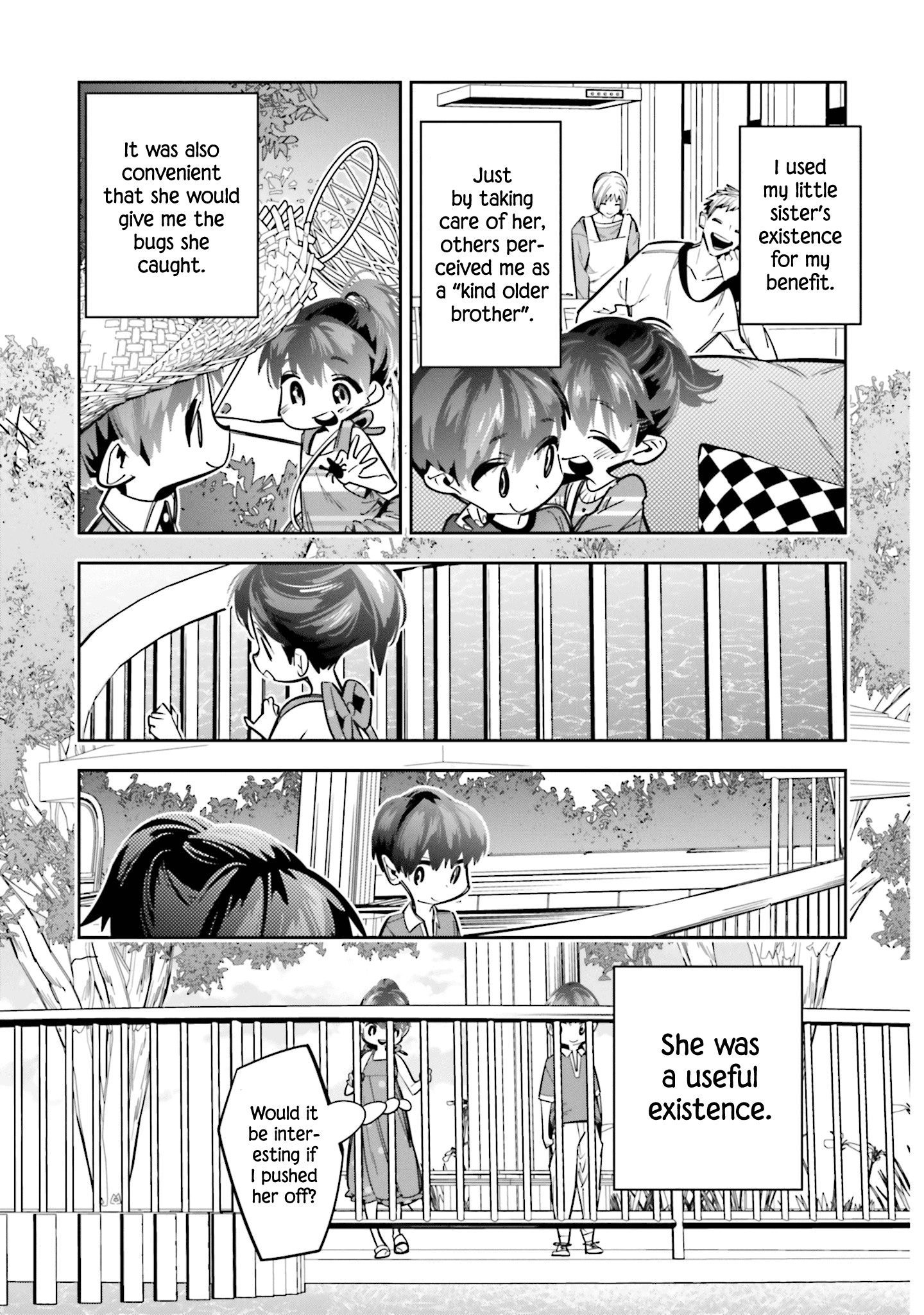 I Reincarnated as the Little Sister of a Death Game Manga's Murder Mastermind and Failed Chapter 5 page 14 - Chapter 5