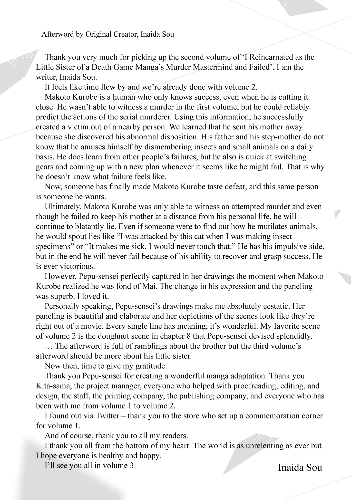 I Reincarnated as the Little Sister of a Death Game Manga's Murder Mastermind and Failed Chapter 9 page 40 - Chapter 9