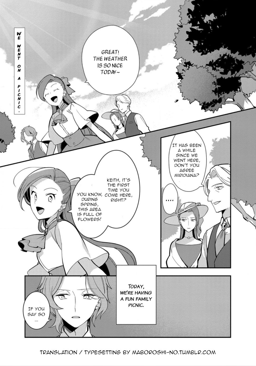 I Reincarnated into an Otome Game as a Villainess With Only Destruction Flags... In a Dire Situation!? Verge of Destruction Arc Chapter 10 page 1 - Chapter 10: The Family Picnic