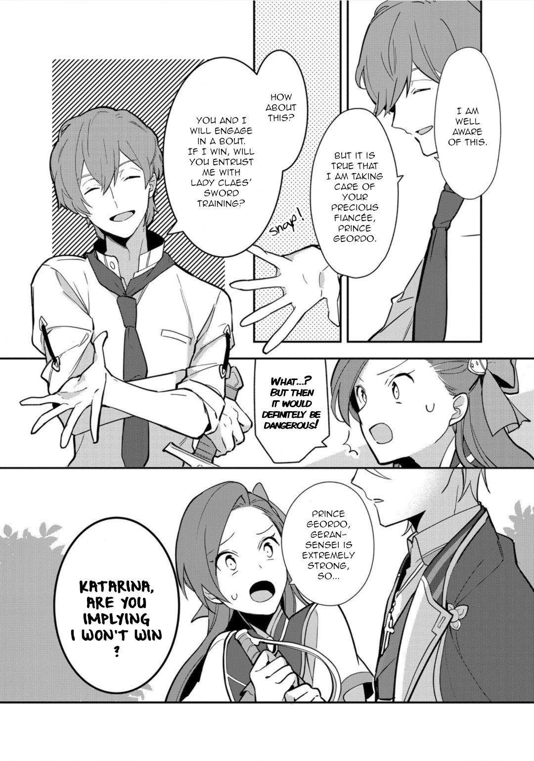 I Reincarnated into an Otome Game as a Villainess With Only Destruction Flags... In a Dire Situation!? Verge of Destruction Arc Chapter 11 page 8 - Chapter 11: Duel