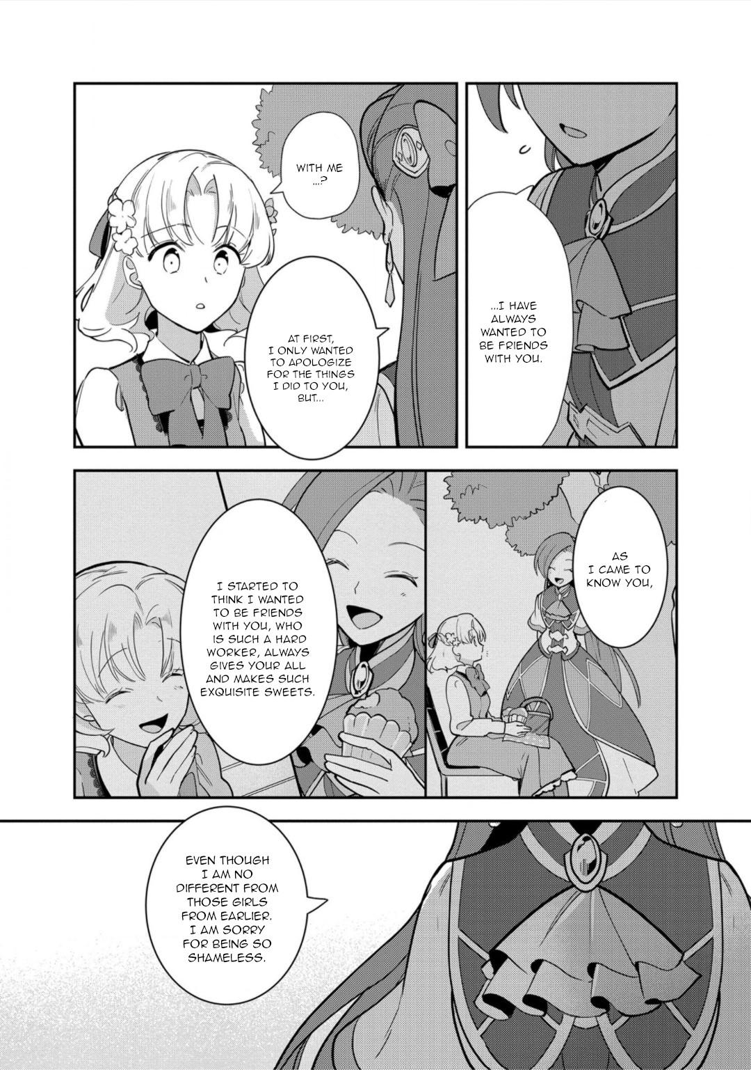 I Reincarnated into an Otome Game as a Villainess With Only Destruction Flags... In a Dire Situation!? Verge of Destruction Arc Chapter 13 page 17 - Chapter 13: If we could become friends...