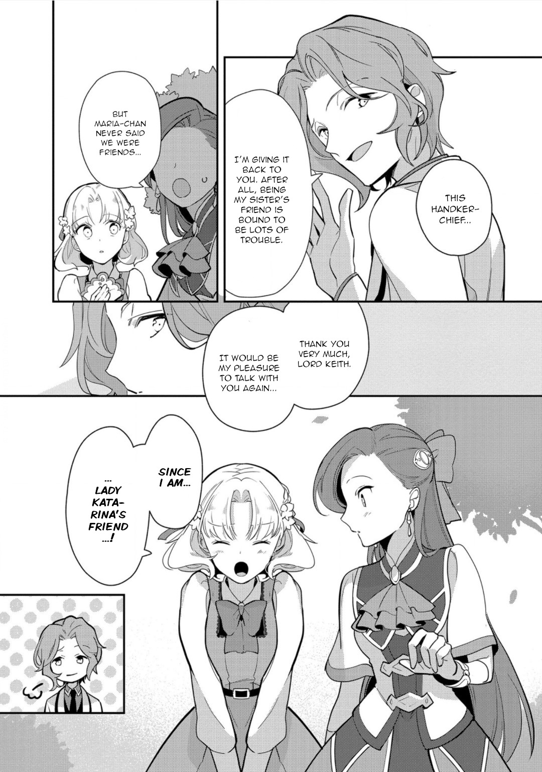 I Reincarnated into an Otome Game as a Villainess With Only Destruction Flags... In a Dire Situation!? Verge of Destruction Arc Chapter 13 page 19 - Chapter 13: If we could become friends...