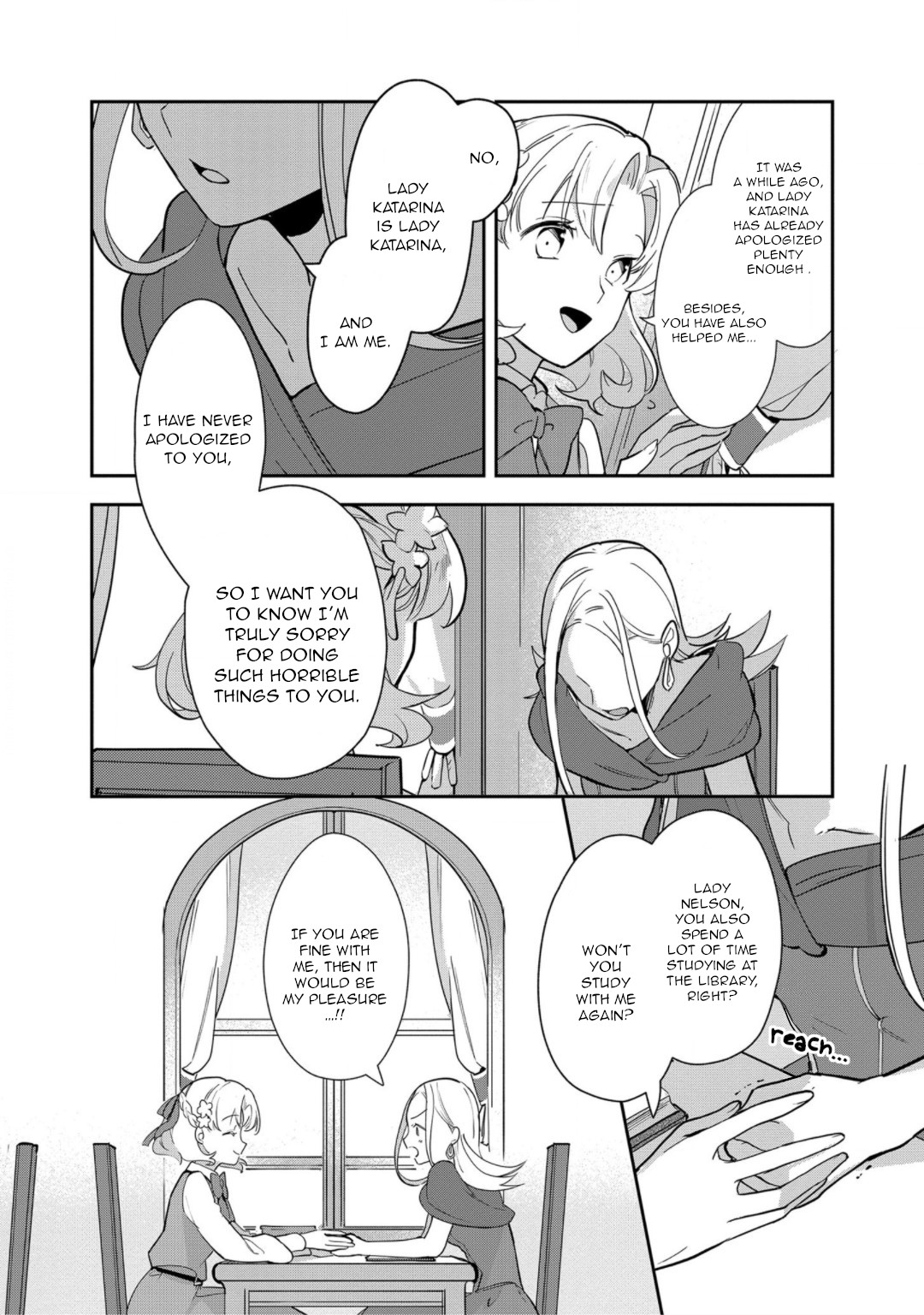 I Reincarnated into an Otome Game as a Villainess With Only Destruction Flags... In a Dire Situation!? Verge of Destruction Arc Chapter 13 page 25 - Chapter 13: If we could become friends...