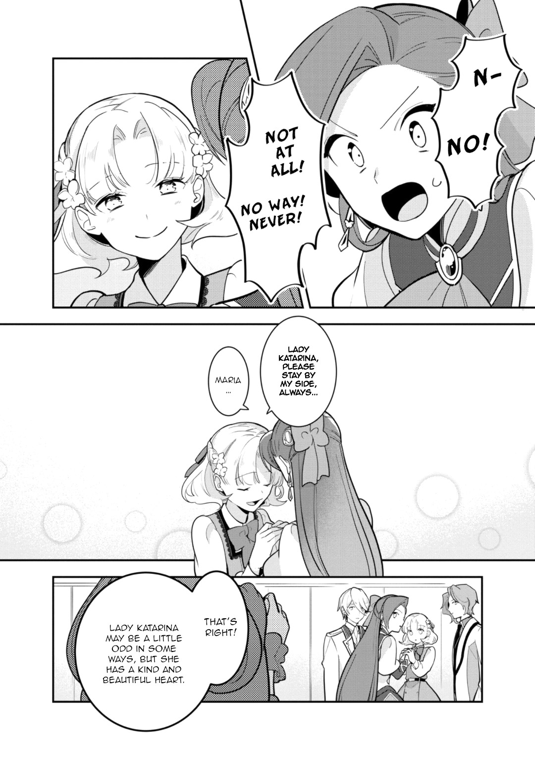 I Reincarnated into an Otome Game as a Villainess With Only Destruction Flags... In a Dire Situation!? Verge of Destruction Arc Chapter 19 page 10 - Chapter 19: Everyone's feelings [END]