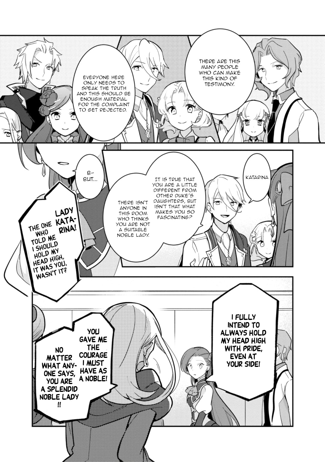 I Reincarnated into an Otome Game as a Villainess With Only Destruction Flags... In a Dire Situation!? Verge of Destruction Arc Chapter 19 page 13 - Chapter 19: Everyone's feelings [END]