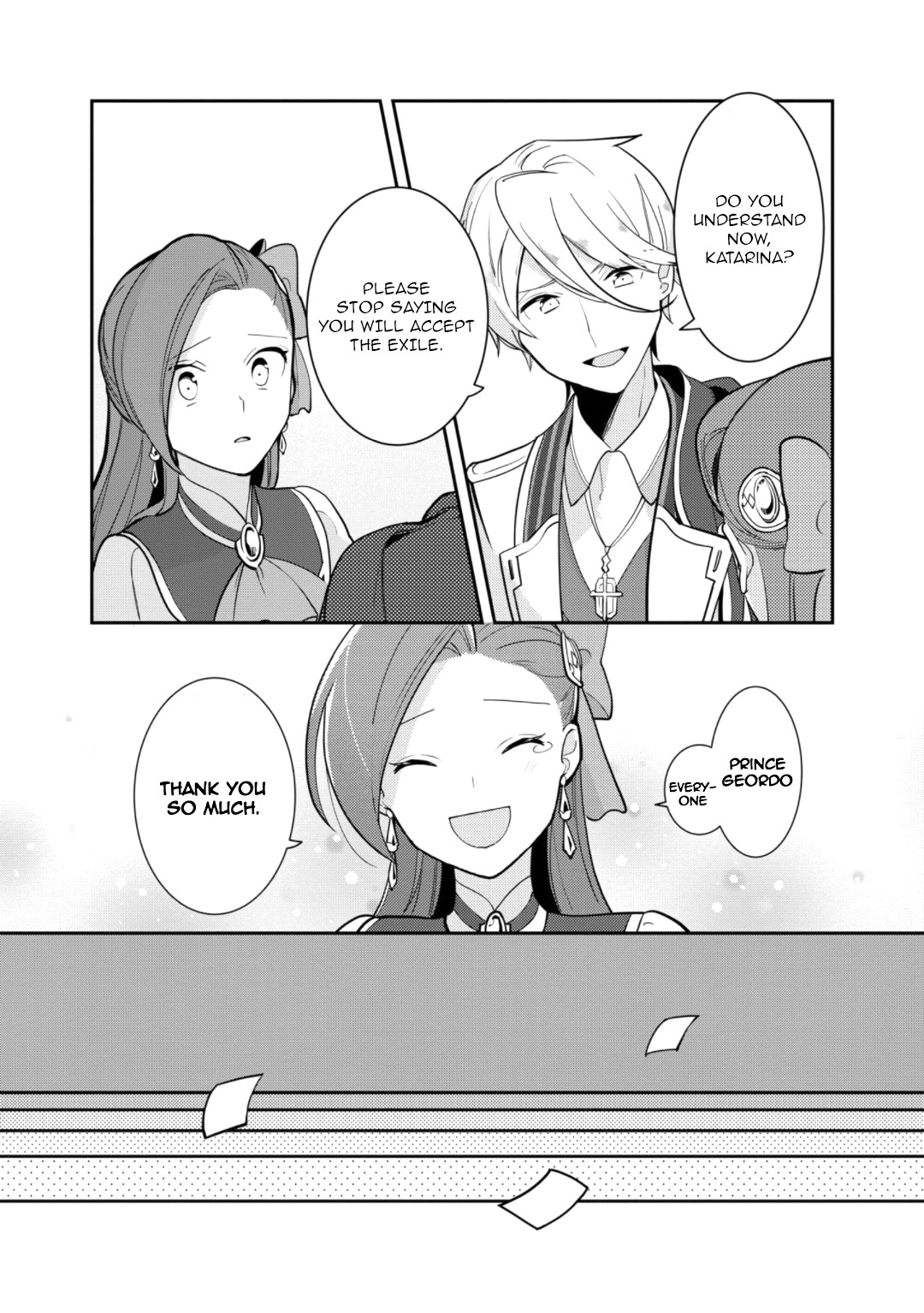 I Reincarnated into an Otome Game as a Villainess With Only Destruction Flags... In a Dire Situation!? Verge of Destruction Arc Chapter 19 page 15 - Chapter 19: Everyone's feelings [END]