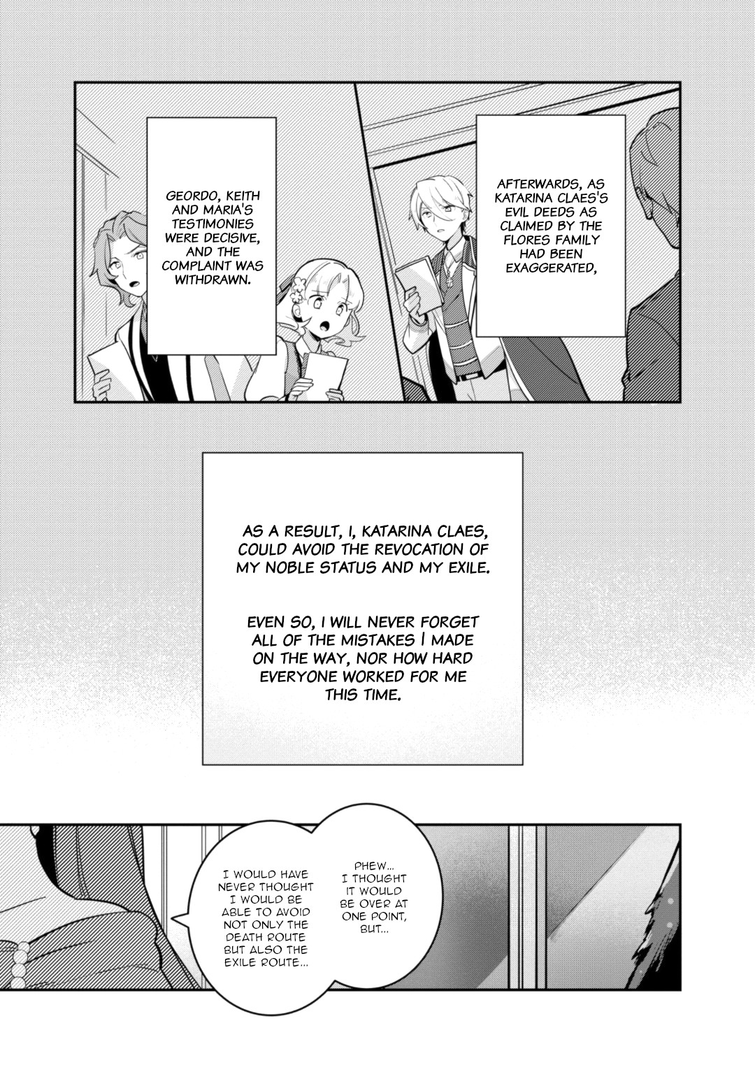 I Reincarnated into an Otome Game as a Villainess With Only Destruction Flags... In a Dire Situation!? Verge of Destruction Arc Chapter 19 page 16 - Chapter 19: Everyone's feelings [END]