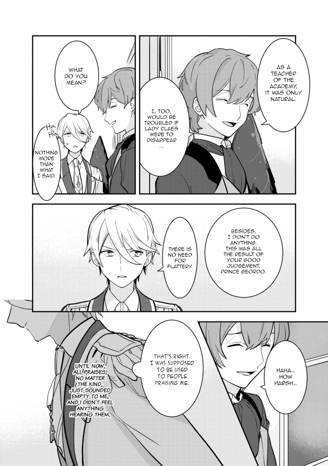 I Reincarnated into an Otome Game as a Villainess With Only Destruction Flags... In a Dire Situation!? Verge of Destruction Arc Chapter 19 page 20 - Chapter 19: Everyone's feelings [END]