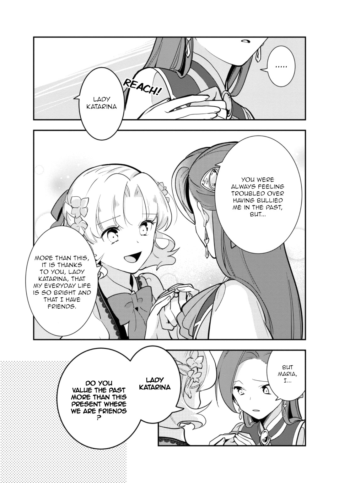 I Reincarnated into an Otome Game as a Villainess With Only Destruction Flags... In a Dire Situation!? Verge of Destruction Arc Chapter 19 page 9 - Chapter 19: Everyone's feelings [END]