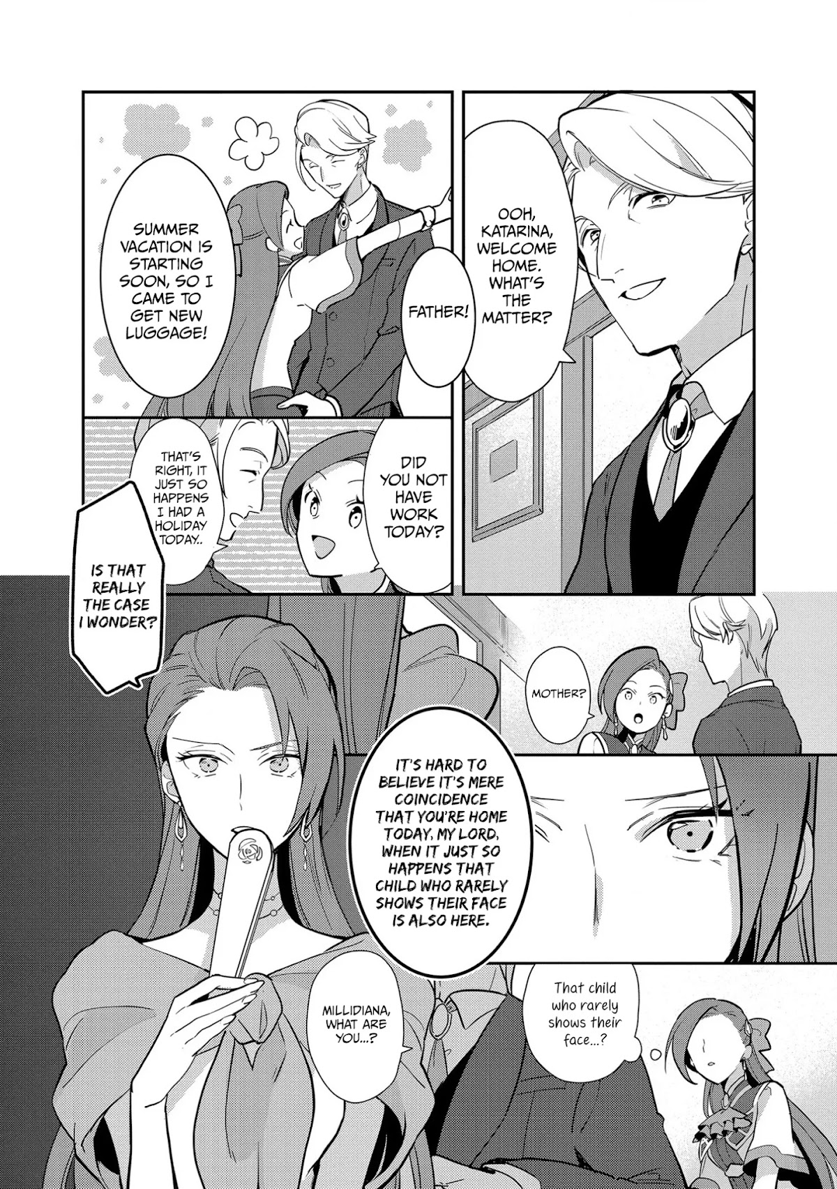 I Reincarnated into an Otome Game as a Villainess With Only Destruction Flags... In a Dire Situation!? Verge of Destruction Arc Chapter 8 page 10 - Chapter 8: A Closed Off Heart