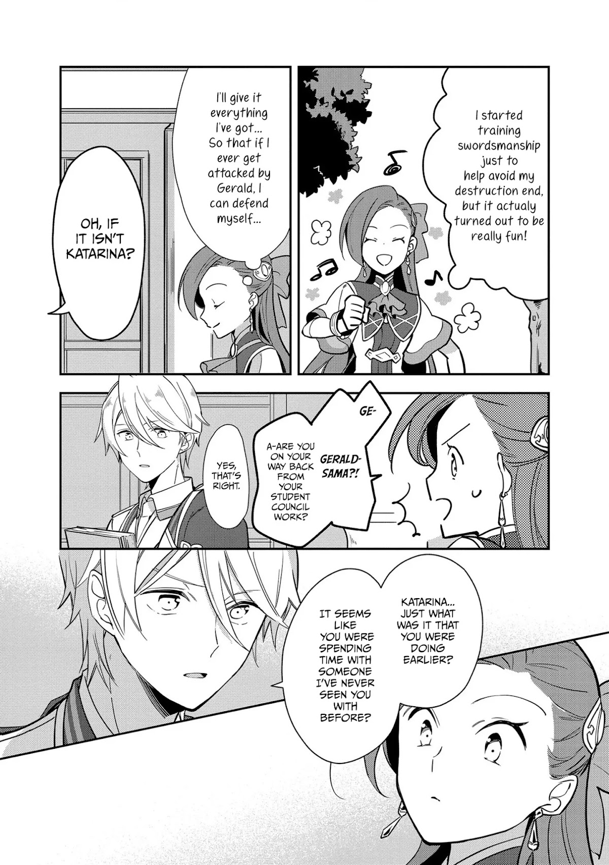 I Reincarnated into an Otome Game as a Villainess With Only Destruction Flags... In a Dire Situation!? Verge of Destruction Arc Chapter 8 page 5 - Chapter 8: A Closed Off Heart