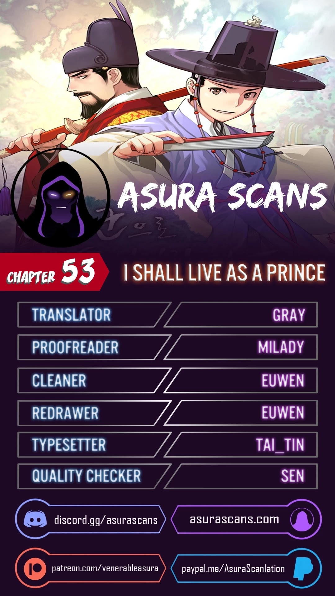 I Shall Live as a Prince Chapter 53 page 1 - Chapter 53
