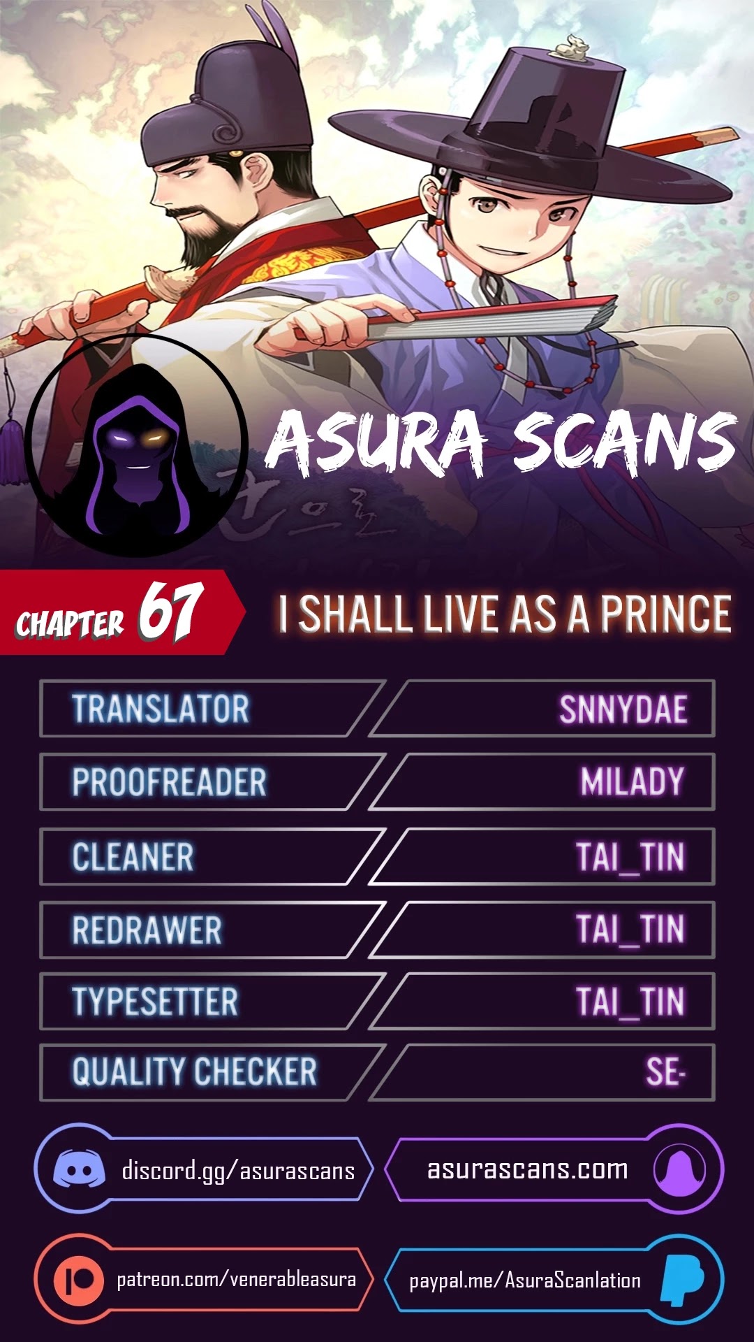 I Shall Live as a Prince Chapter 67 page 1 - Chapter 67