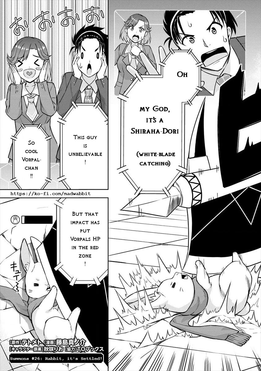 I Started As Summoner In VRMMO Chapter 26 page 3 - Chapter 26: Rabbit, it's Settled!