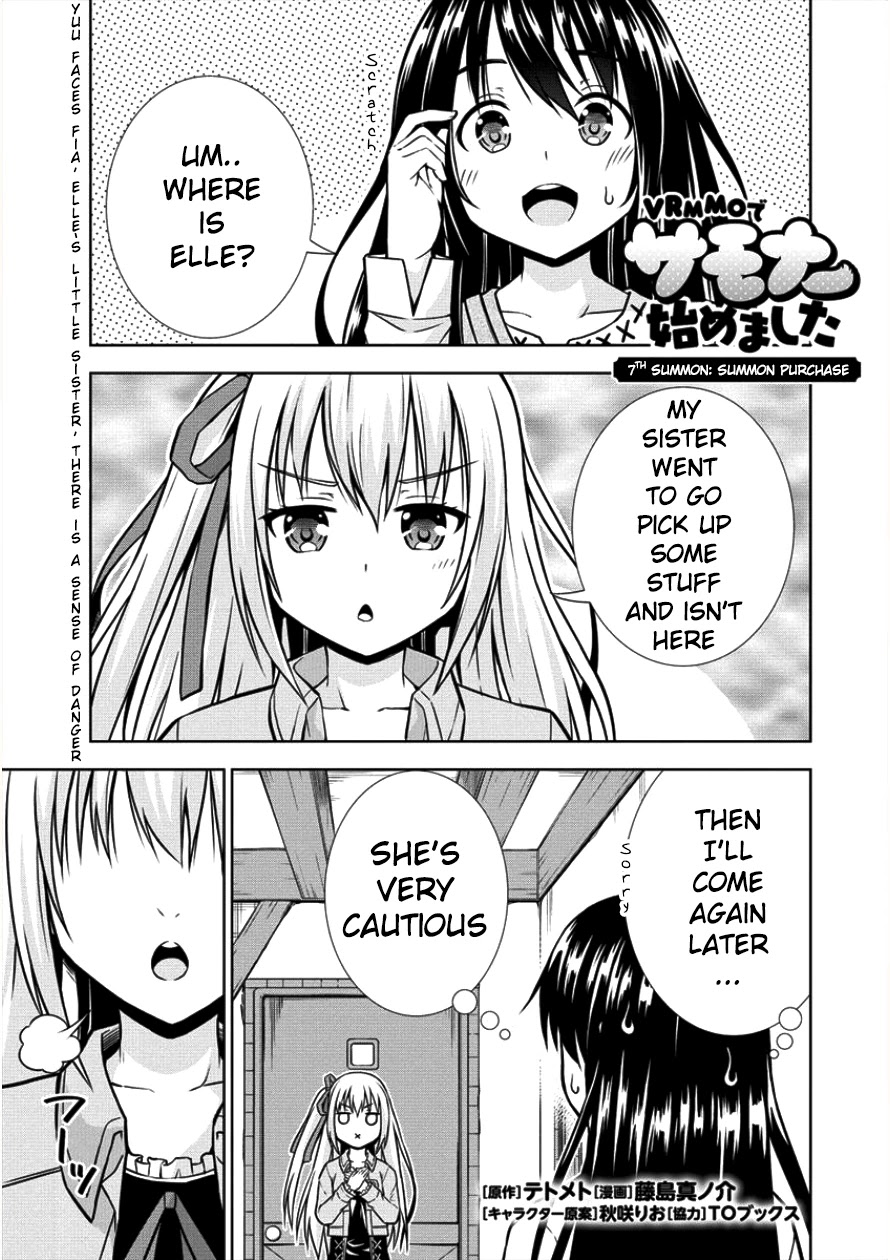 I Started As Summoner In VRMMO Chapter 7 page 1 - Chapter 7: 7th Summon: Summoner Purchase!