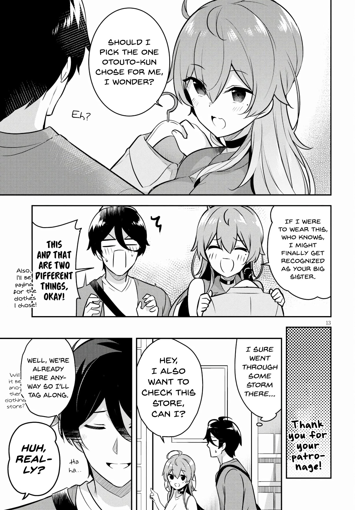 I Suddenly Have an "Older" Sister! Chapter 3 page 14 - Chapter 3: Suddenly We Went on a Shopping Date Together