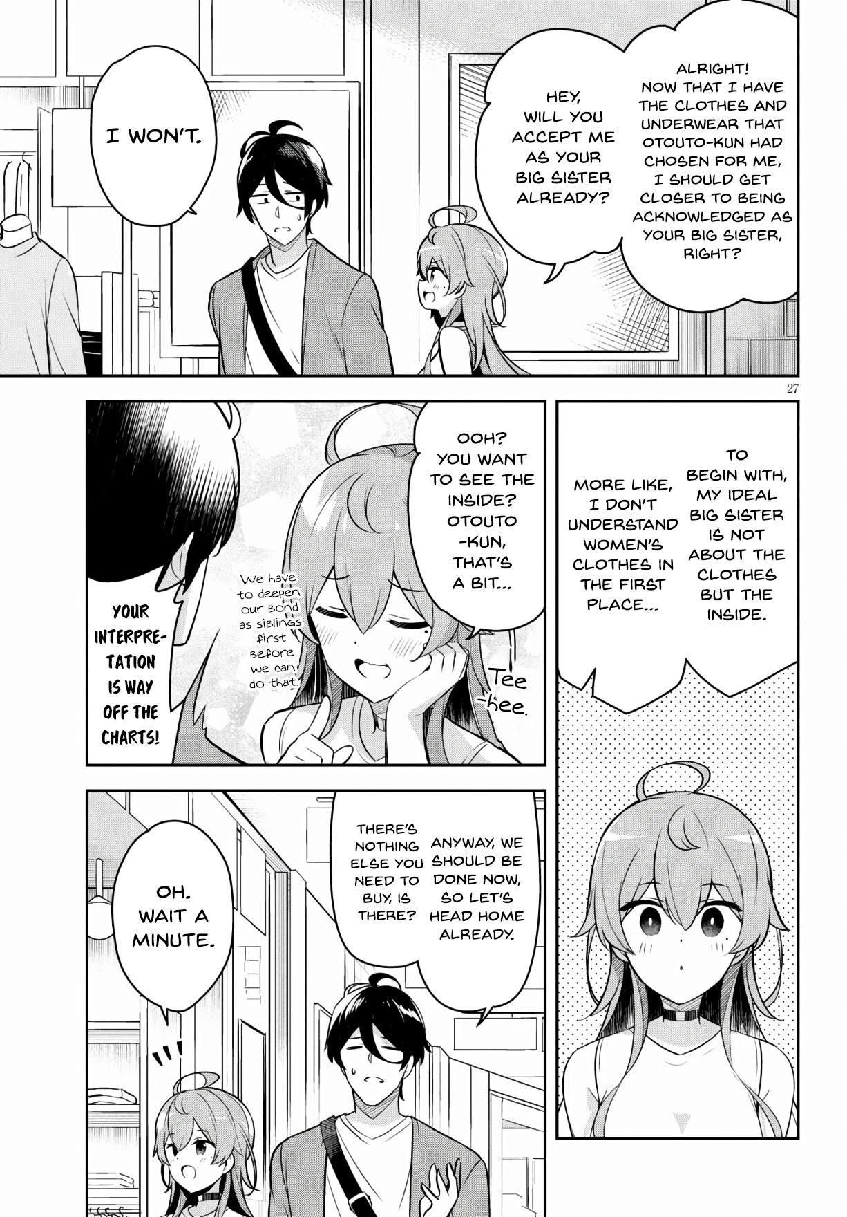 I Suddenly Have an "Older" Sister! Chapter 3 page 28 - Chapter 3: Suddenly We Went on a Shopping Date Together