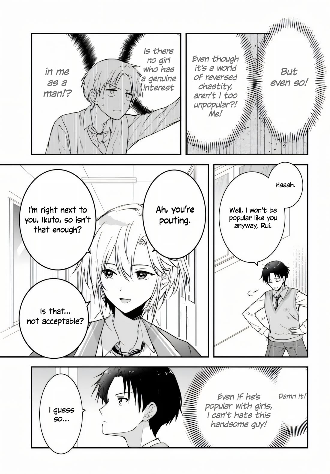 I Thought I'd Be Popular in a World Where Chastity is Reversed. Chapter 1 page 18 - Chapter 1