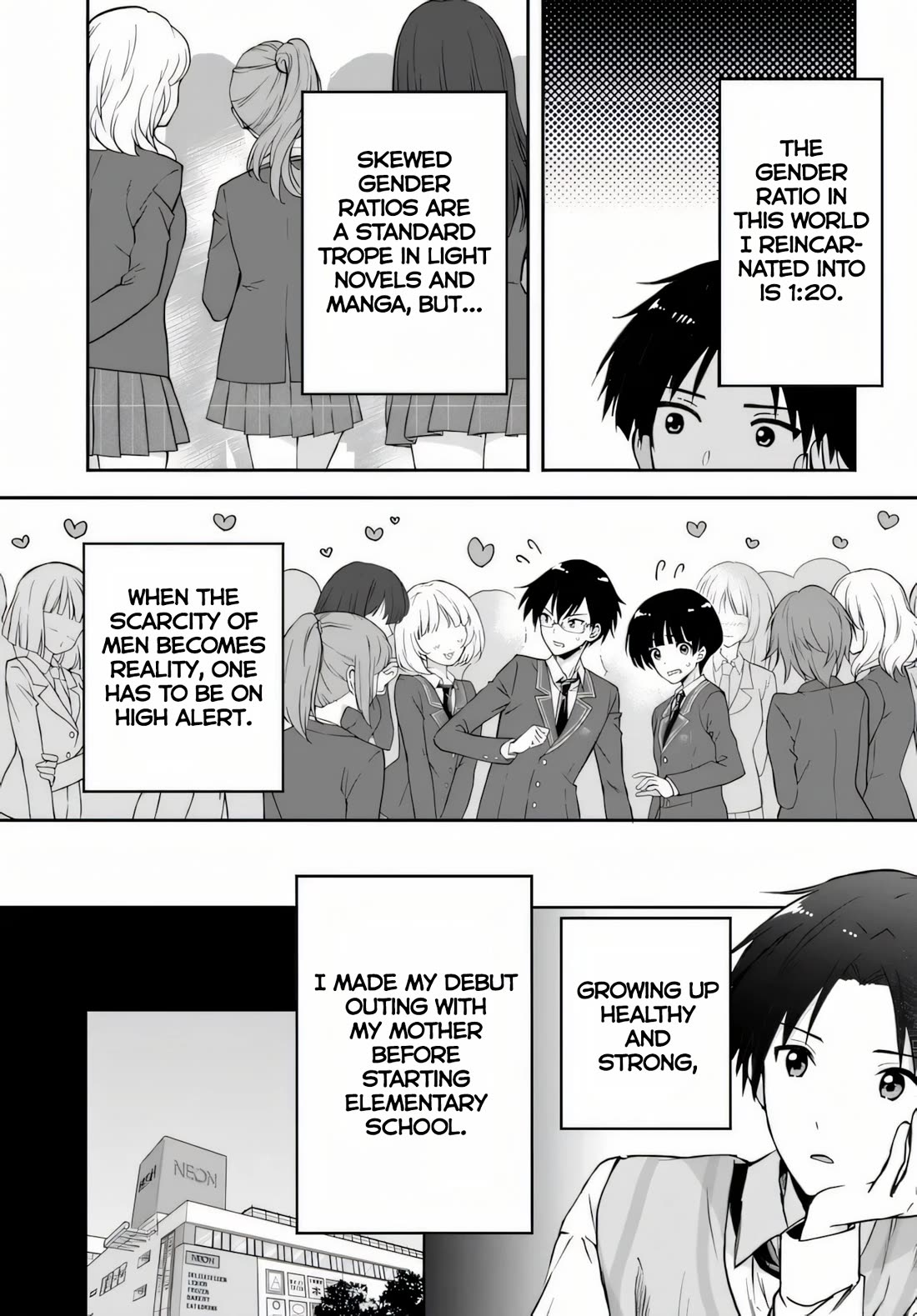 I Thought I'd Be Popular in a World Where Chastity is Reversed. Chapter 1 page 4 - Chapter 1
