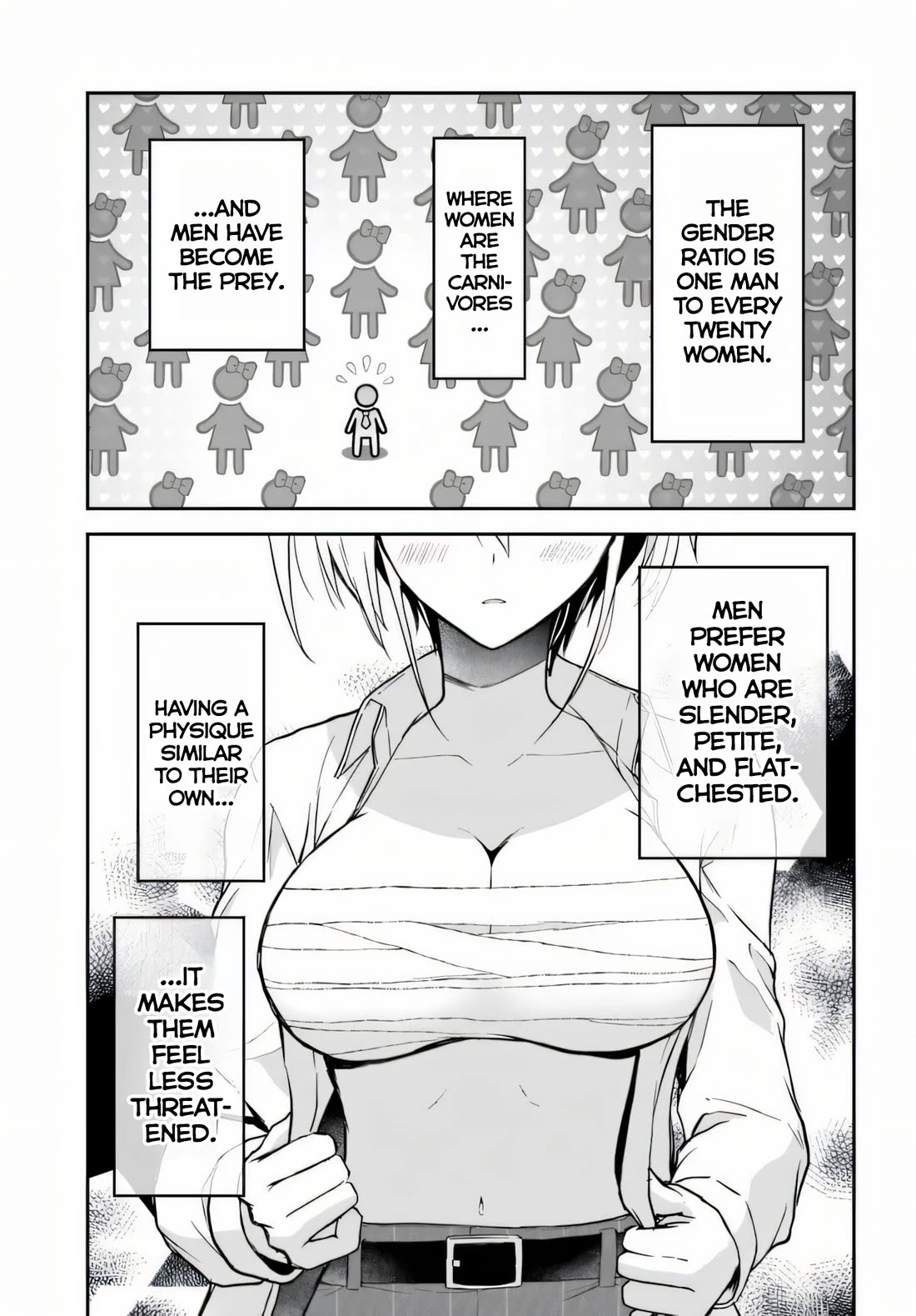 I Thought I'd Be Popular in a World Where Chastity is Reversed. Chapter 2 page 1 - Chapter 2