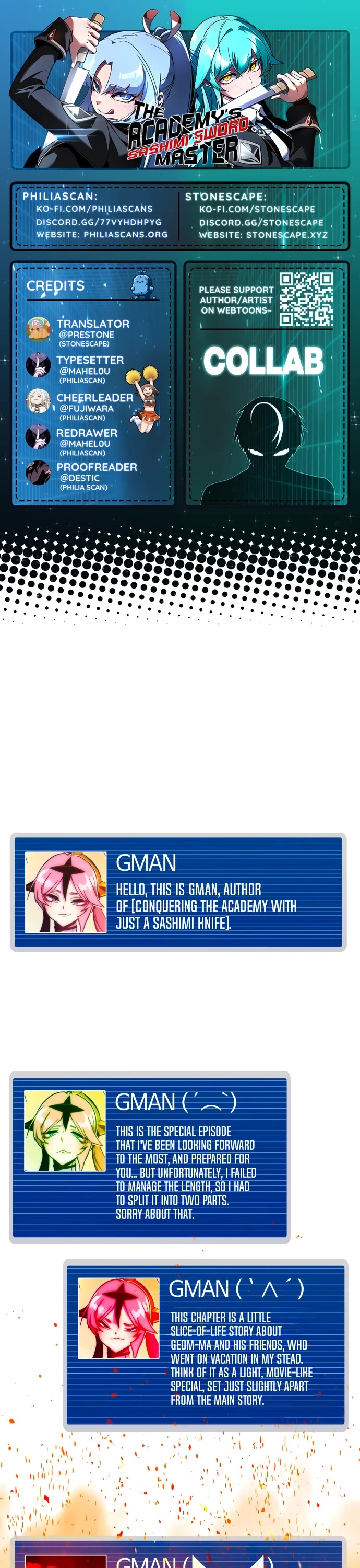 I Took Over the Academy With a Single Sashimi Knife Chapter 49.5 page 1 - Chapter 49.5