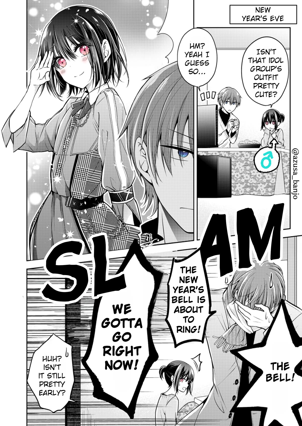 I turned my childhood friend (♂) into a girl Chapter 76.6 page 1 - Chapter 76.6: Getting Flustered on New Year's Eve With My Childhood Friend (♂) (Again)
